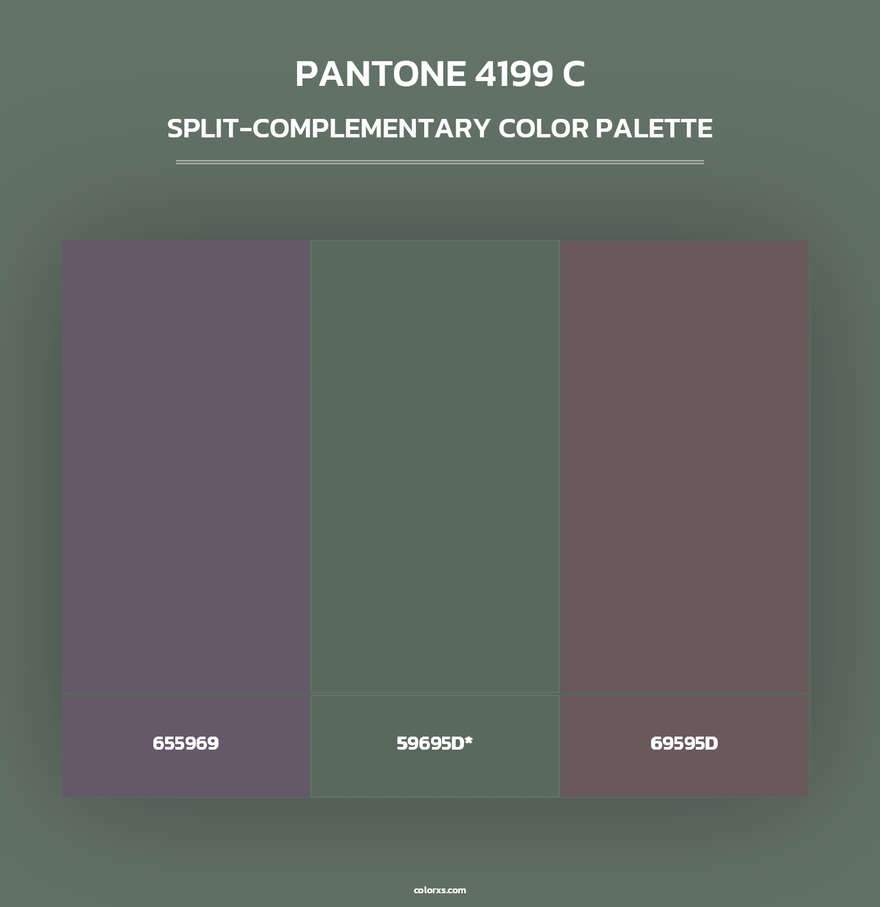 PANTONE 4199 C - Split-Complementary Color Palette