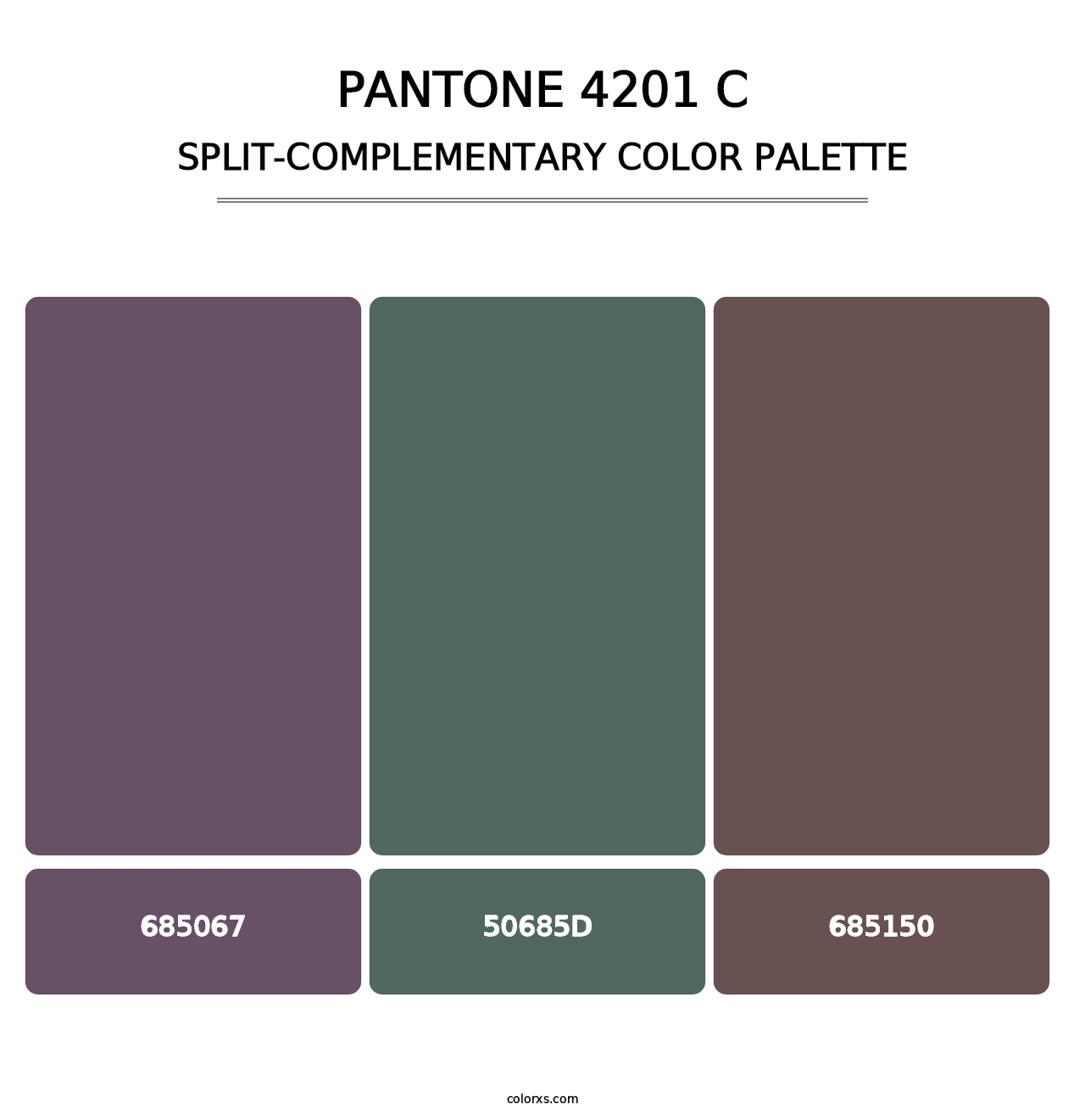 PANTONE 4201 C - Split-Complementary Color Palette