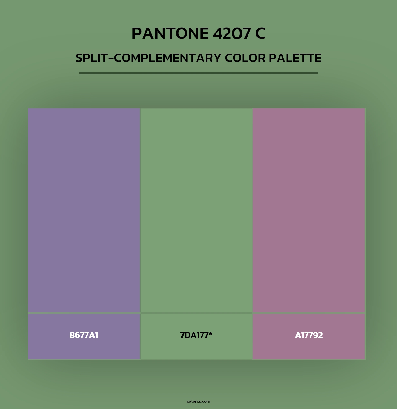 PANTONE 4207 C - Split-Complementary Color Palette