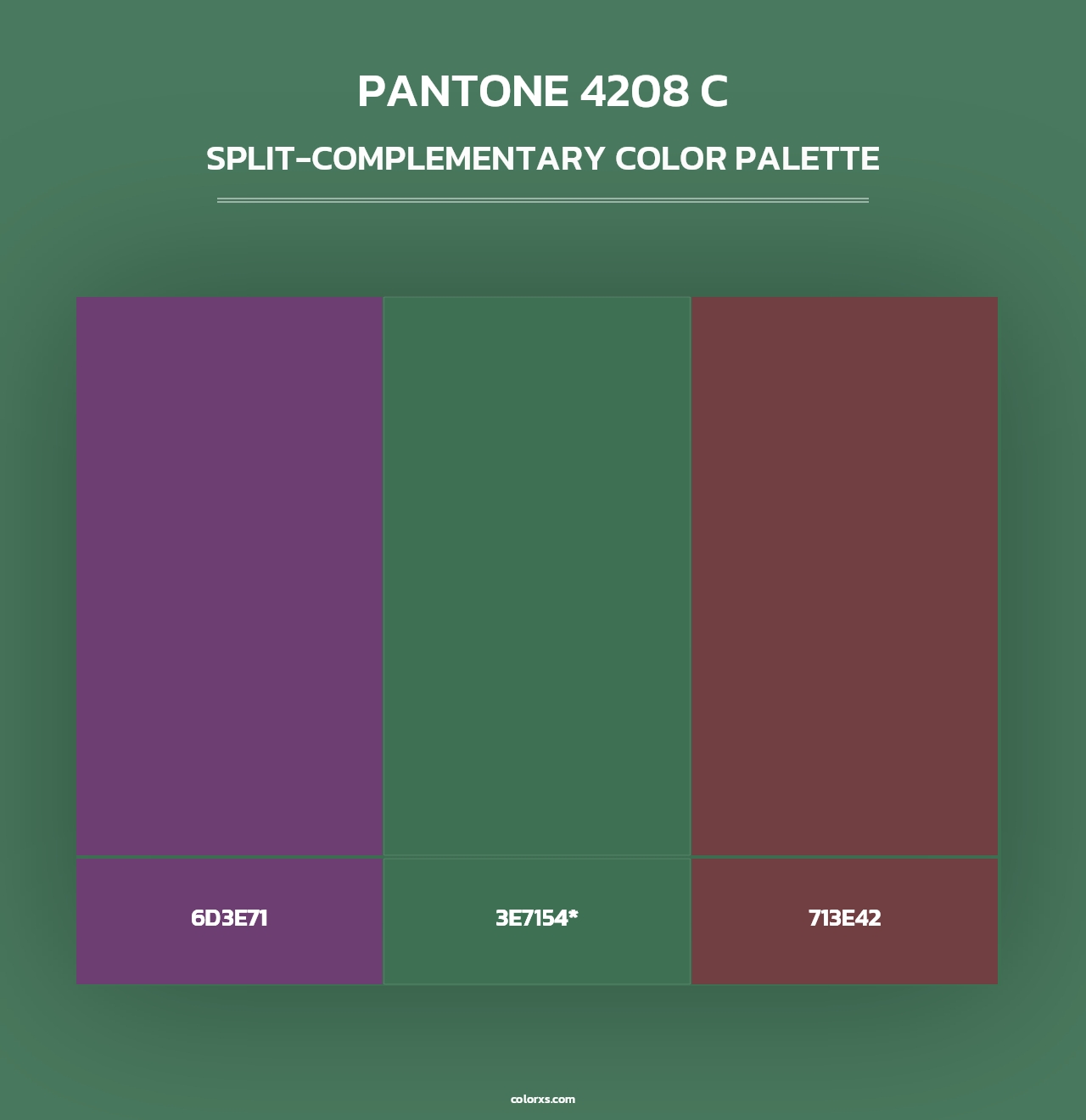 PANTONE 4208 C - Split-Complementary Color Palette