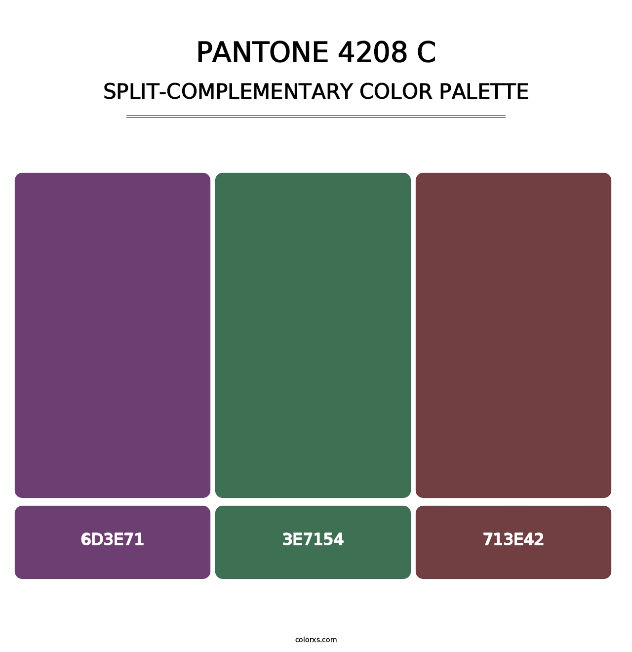 PANTONE 4208 C - Split-Complementary Color Palette