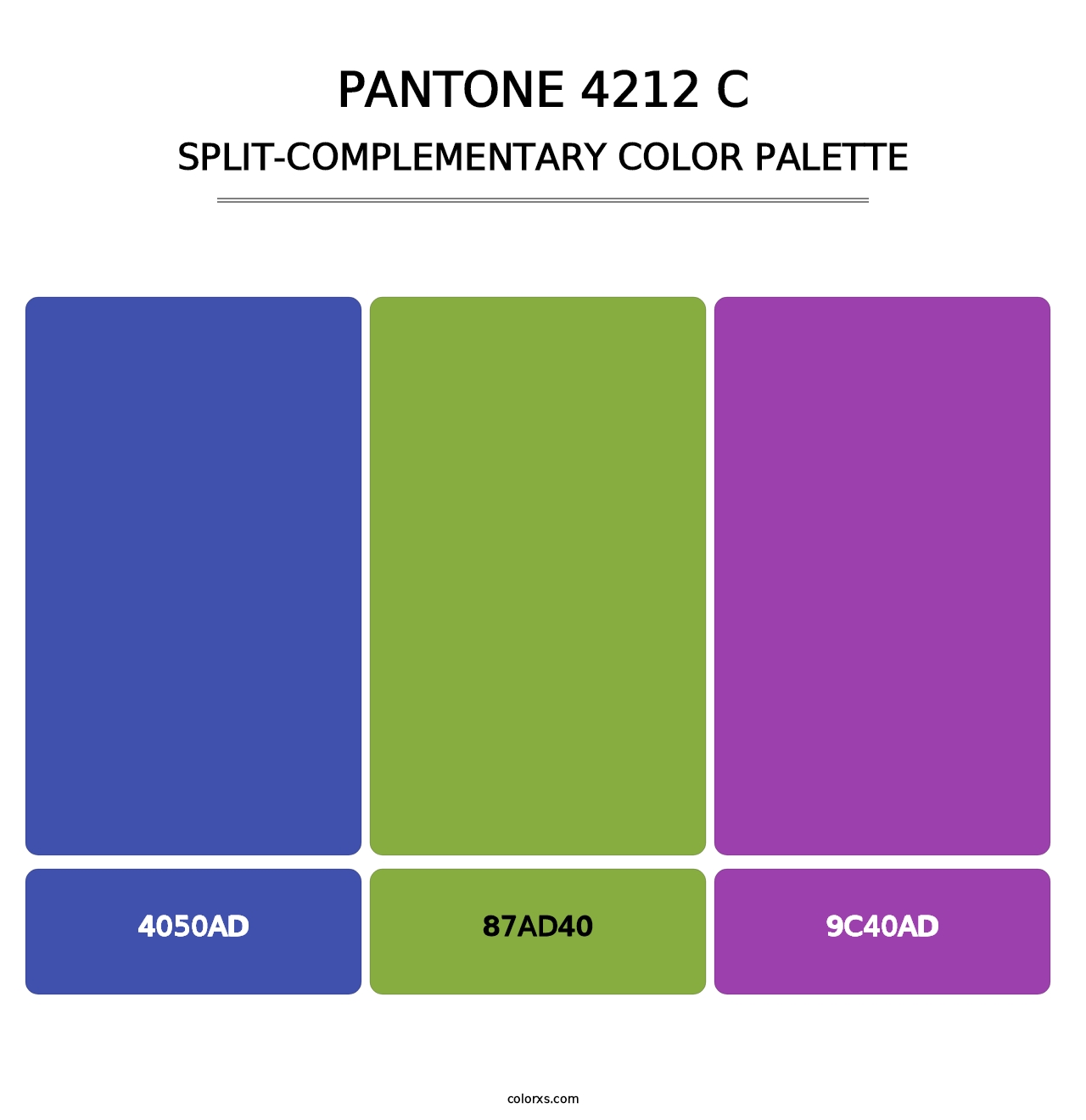 PANTONE 4212 C - Split-Complementary Color Palette
