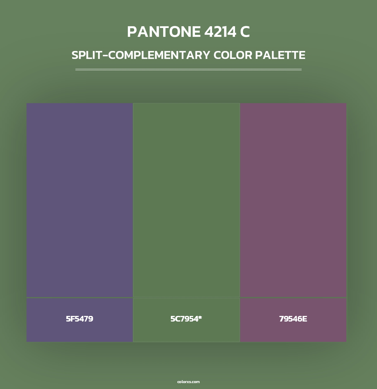 PANTONE 4214 C - Split-Complementary Color Palette