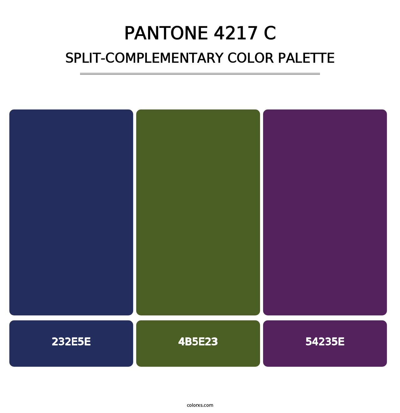 PANTONE 4217 C - Split-Complementary Color Palette