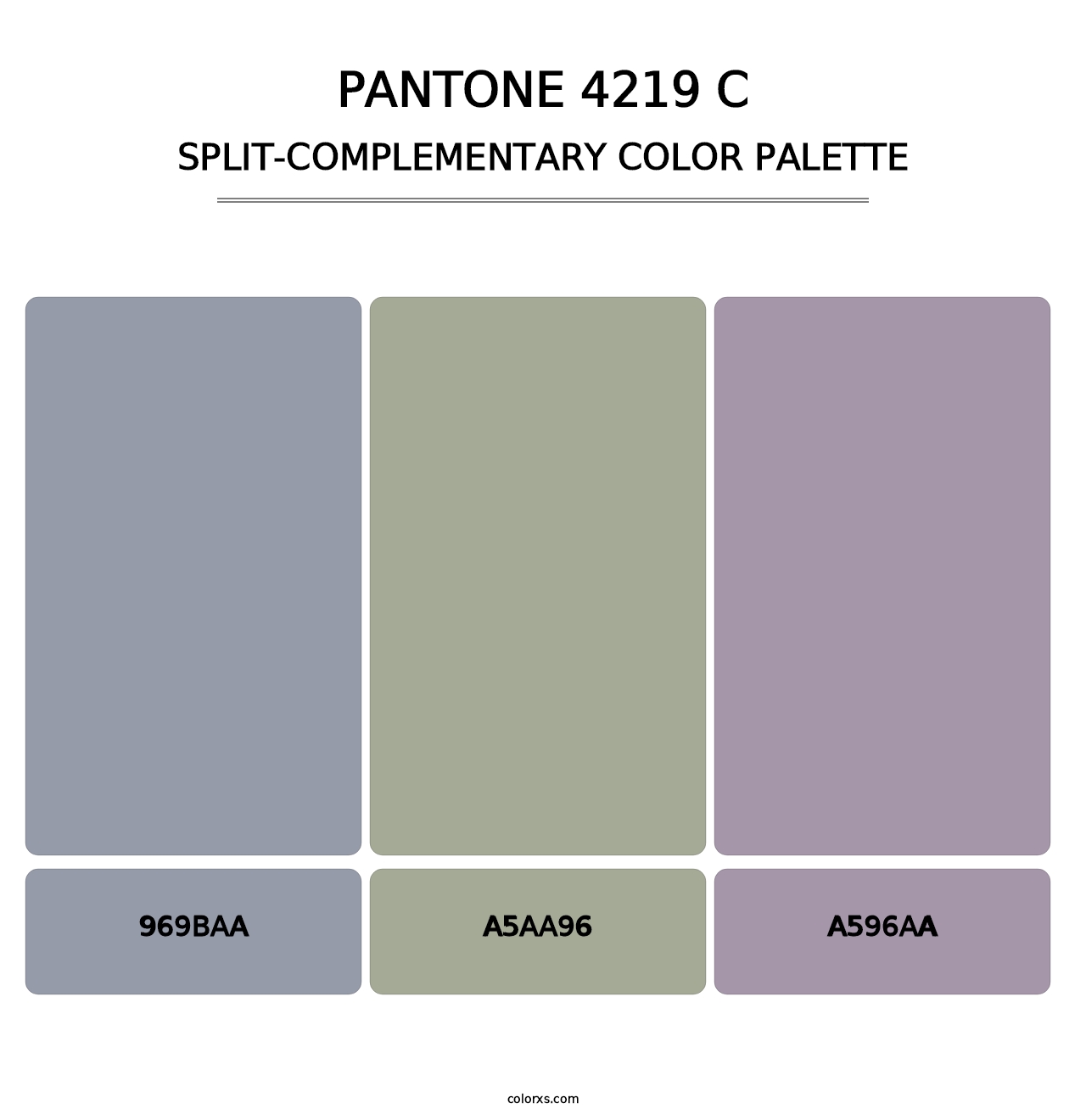 PANTONE 4219 C - Split-Complementary Color Palette
