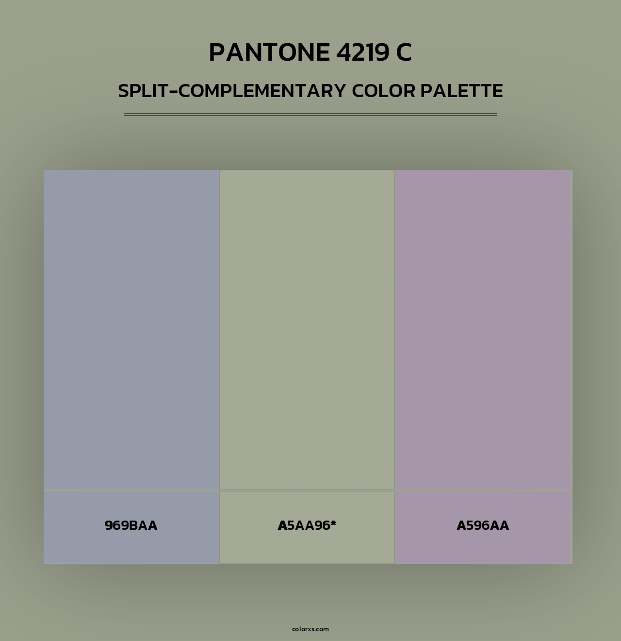 PANTONE 4219 C - Split-Complementary Color Palette