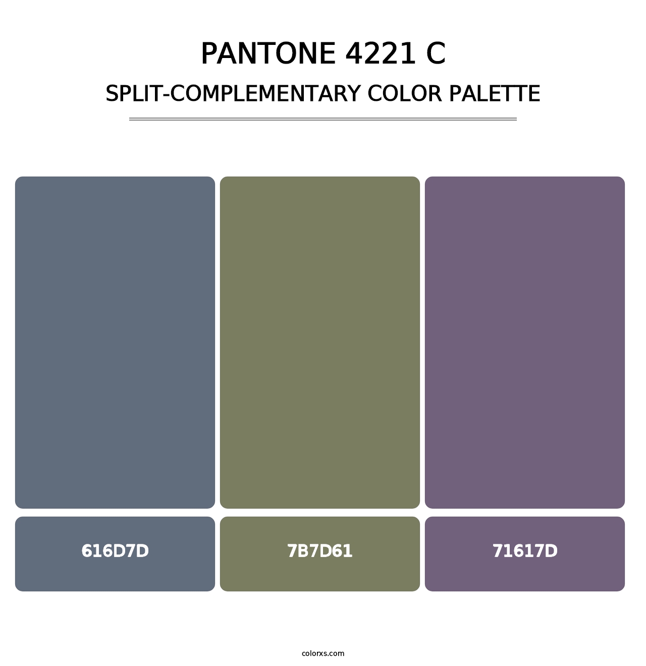 PANTONE 4221 C - Split-Complementary Color Palette