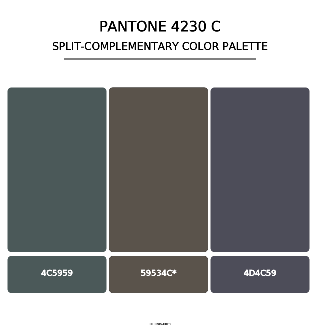 PANTONE 4230 C - Split-Complementary Color Palette