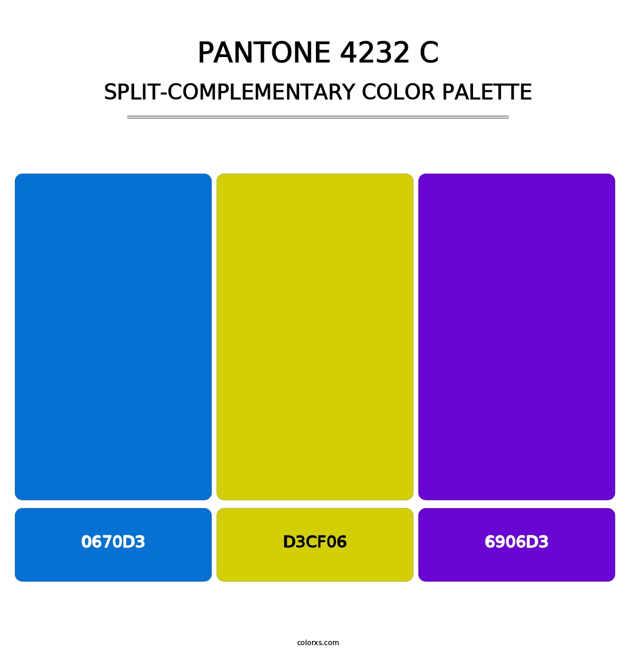 PANTONE 4232 C - Split-Complementary Color Palette