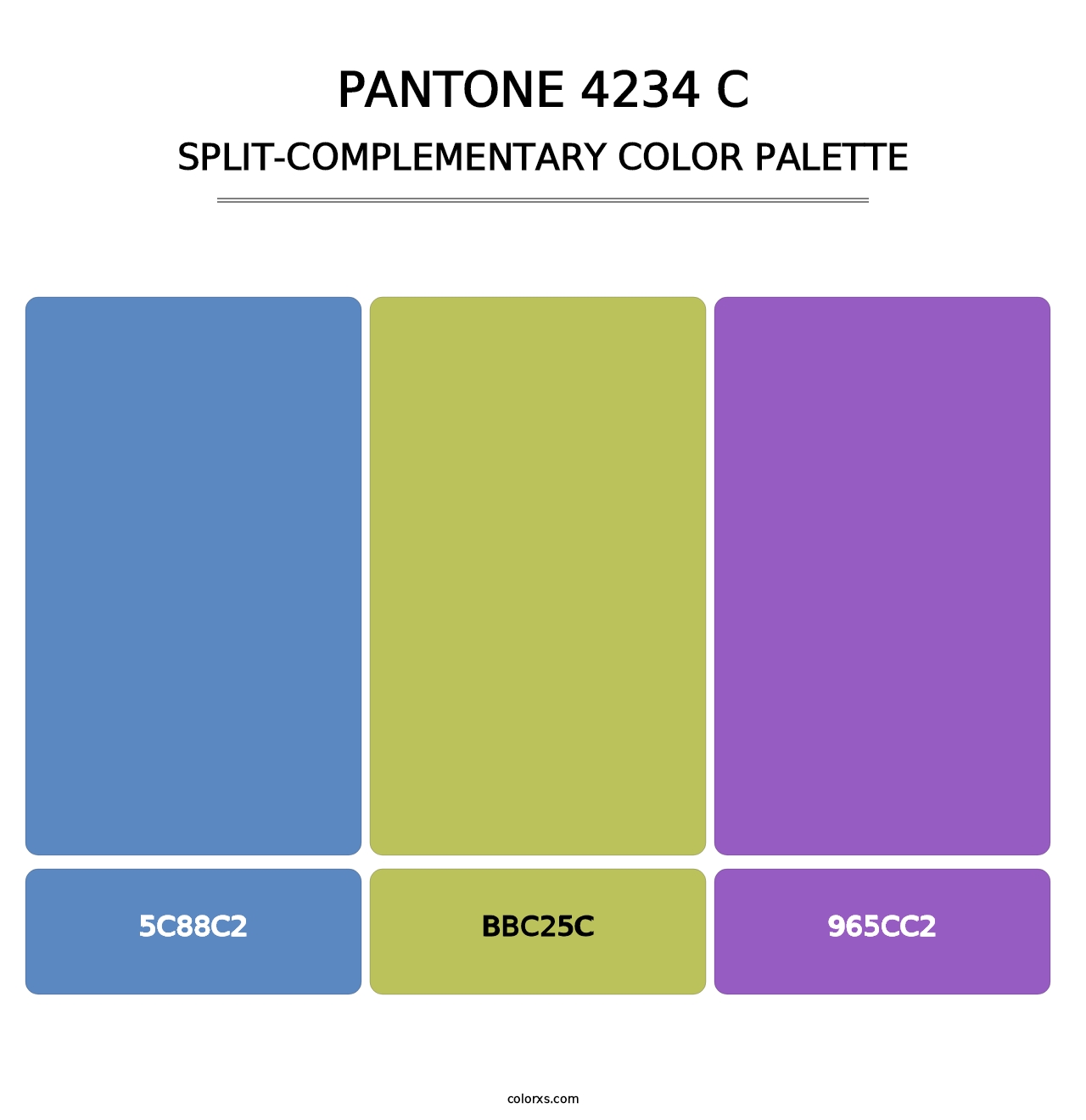 PANTONE 4234 C - Split-Complementary Color Palette