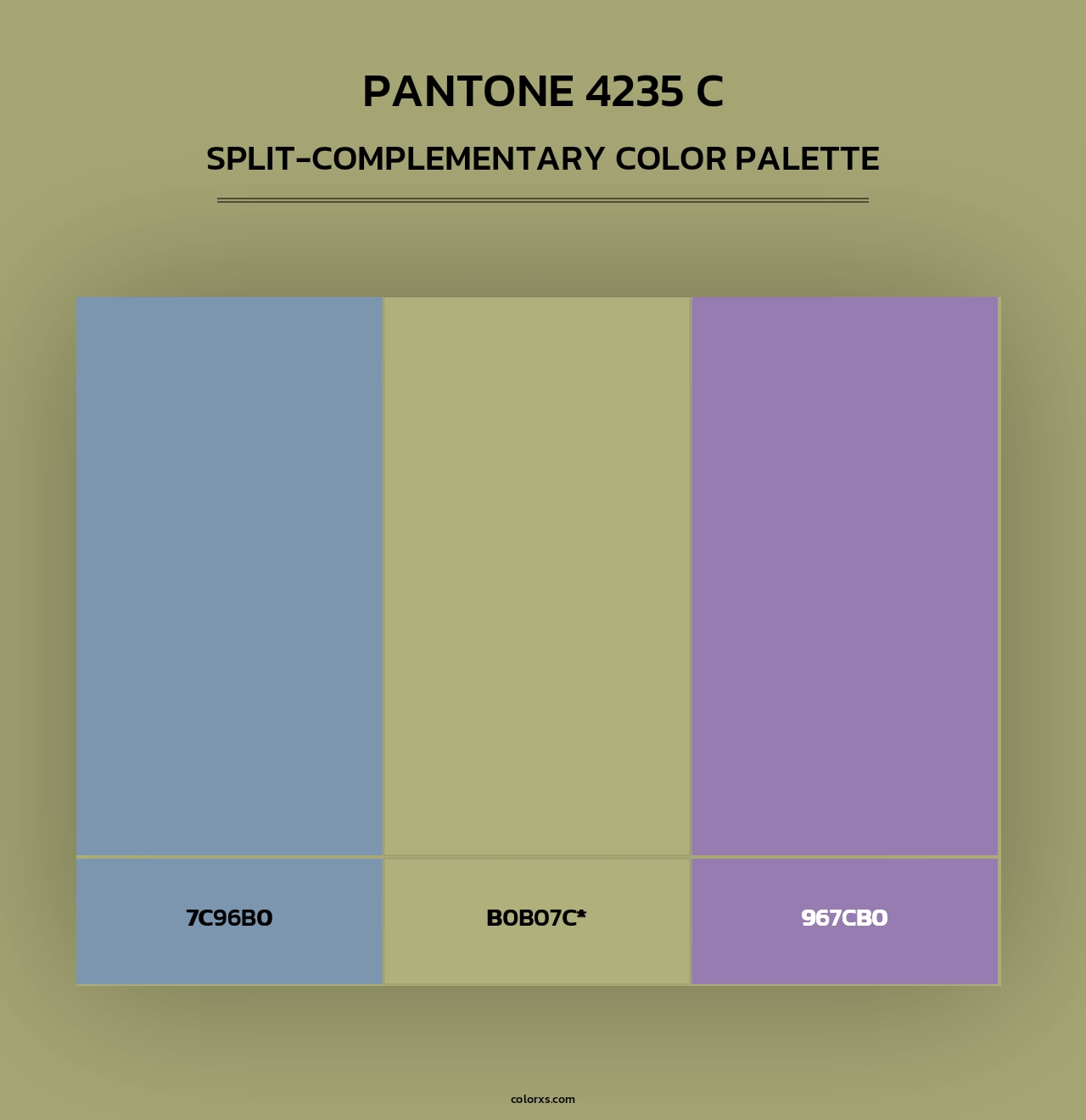 PANTONE 4235 C - Split-Complementary Color Palette