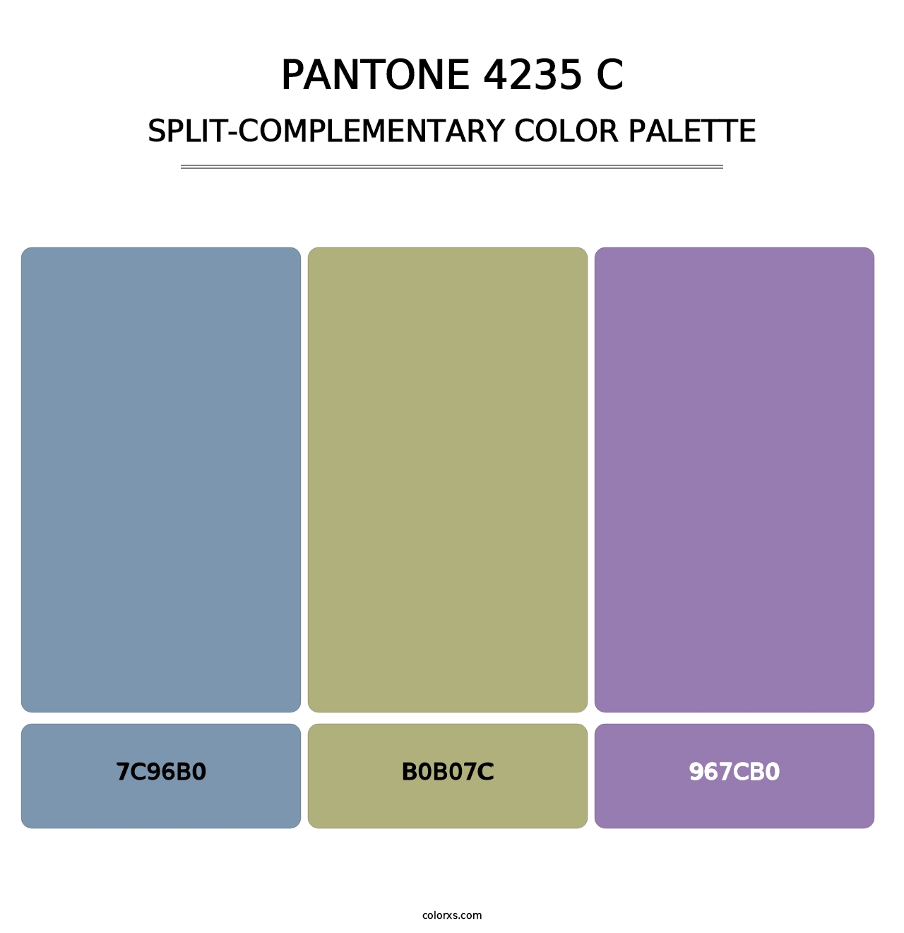 PANTONE 4235 C - Split-Complementary Color Palette