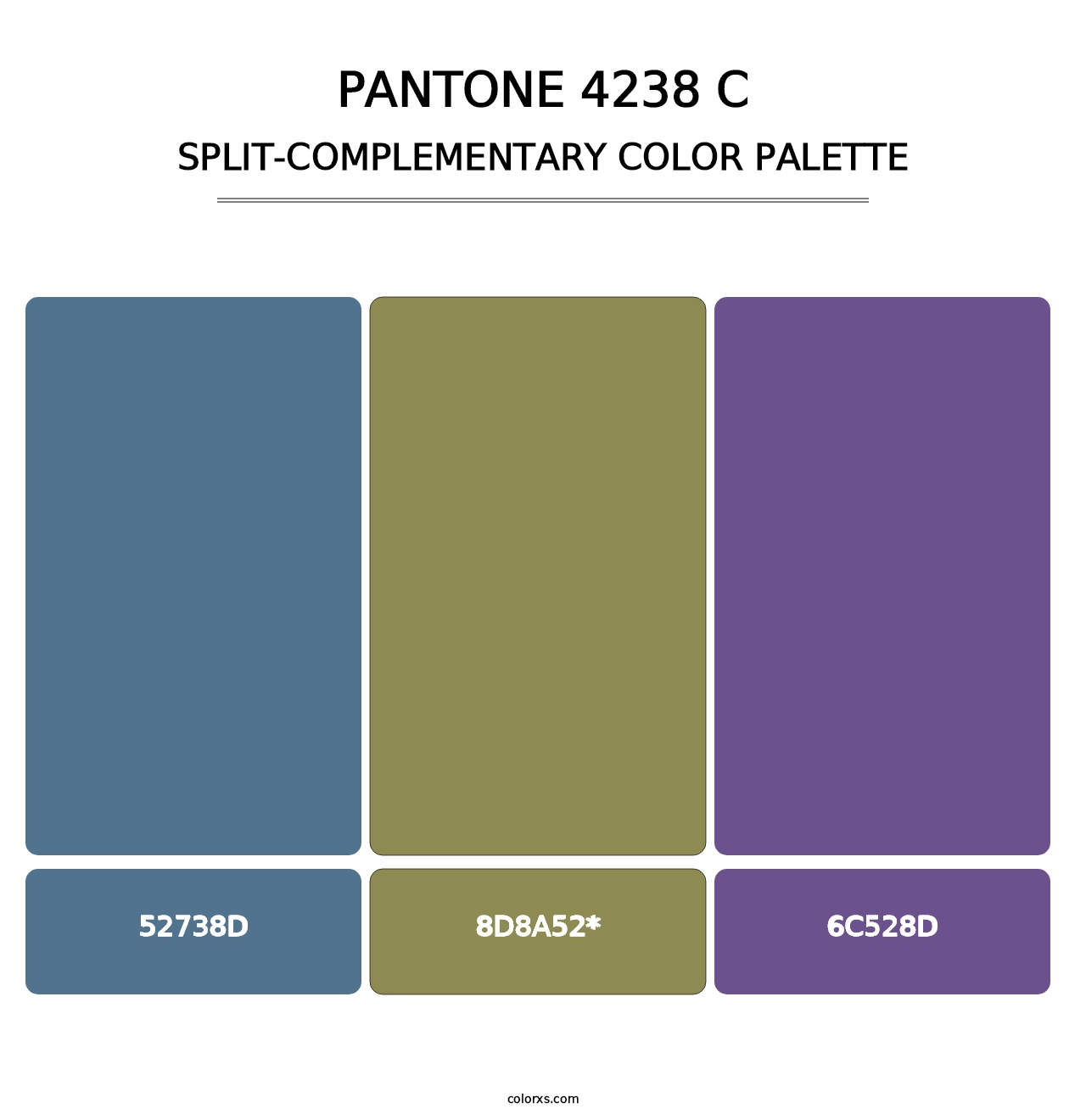 PANTONE 4238 C - Split-Complementary Color Palette