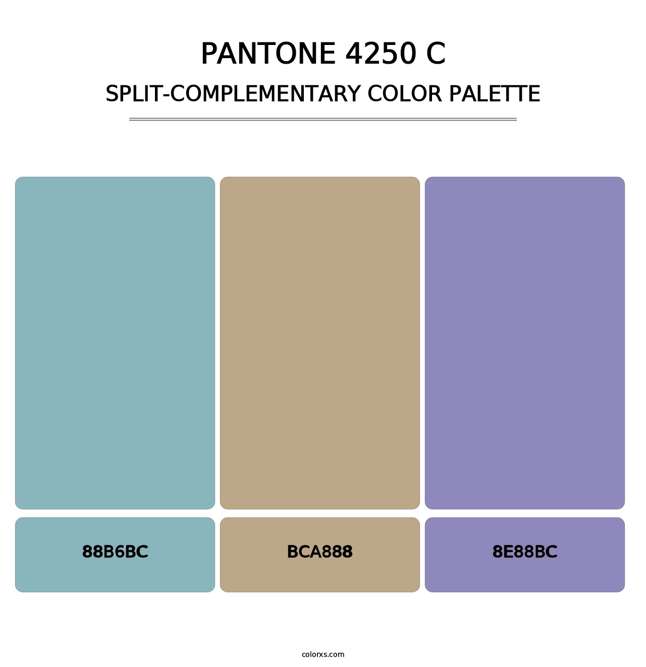 PANTONE 4250 C - Split-Complementary Color Palette