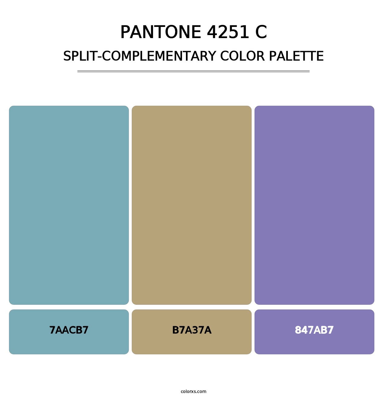PANTONE 4251 C - Split-Complementary Color Palette