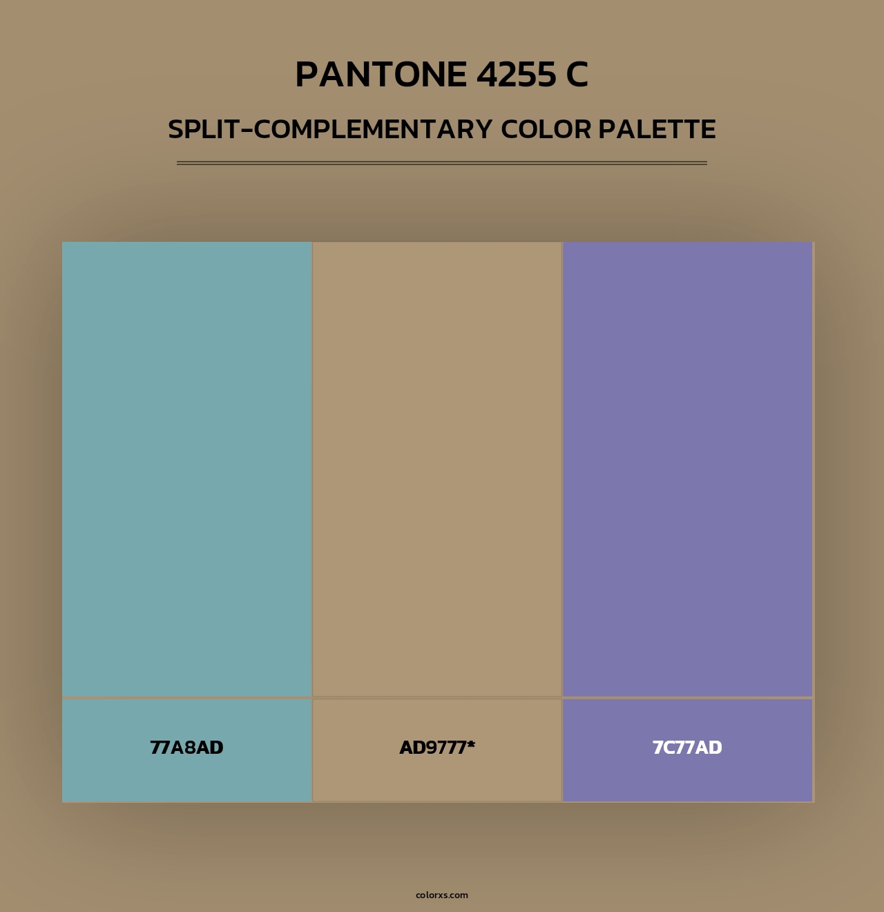 PANTONE 4255 C - Split-Complementary Color Palette