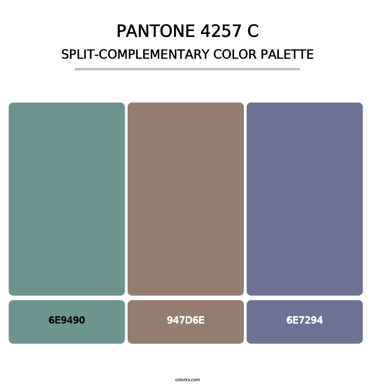 PANTONE 4257 C - Split-Complementary Color Palette