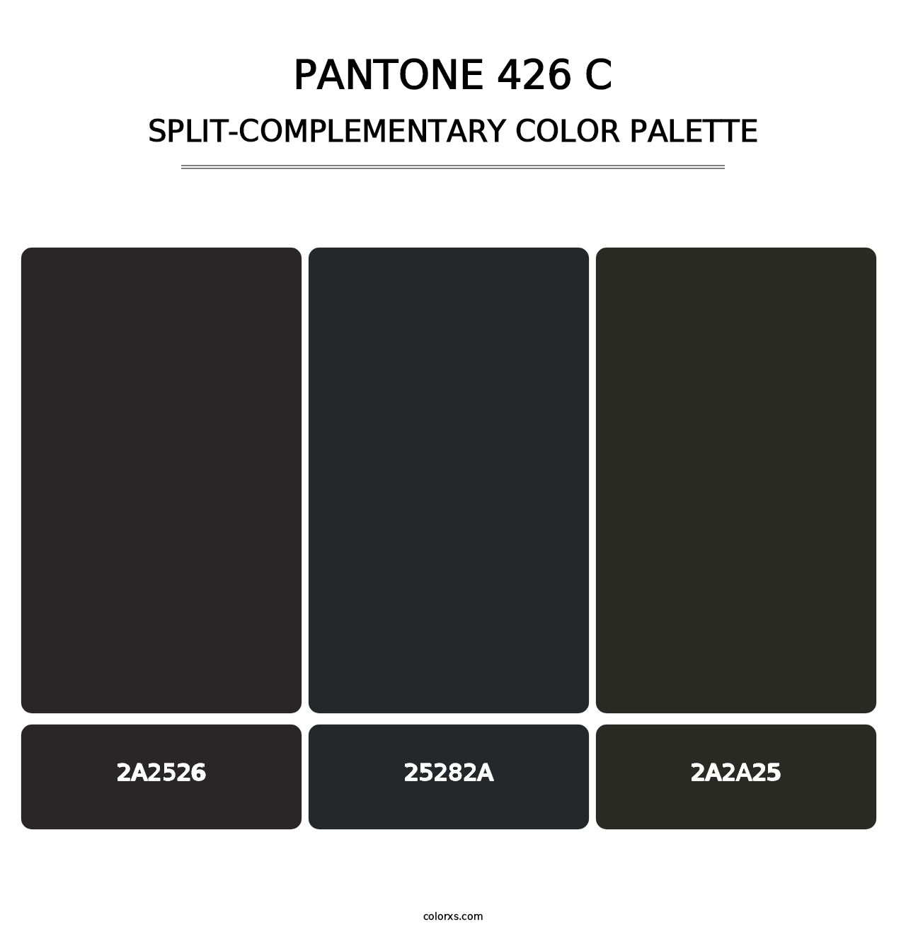 PANTONE 426 C - Split-Complementary Color Palette