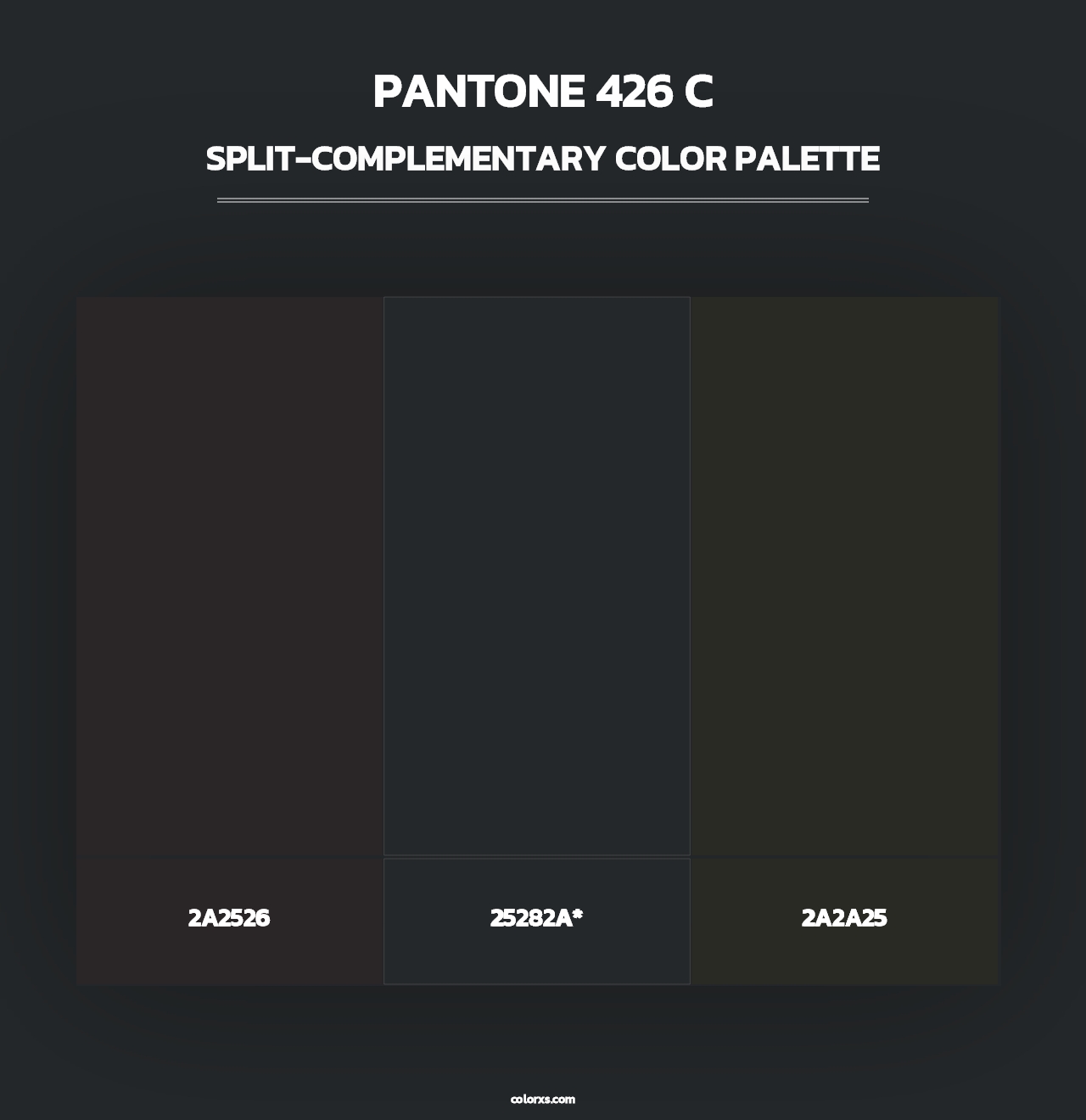PANTONE 426 C - Split-Complementary Color Palette