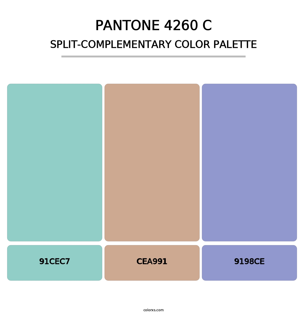 PANTONE 4260 C - Split-Complementary Color Palette
