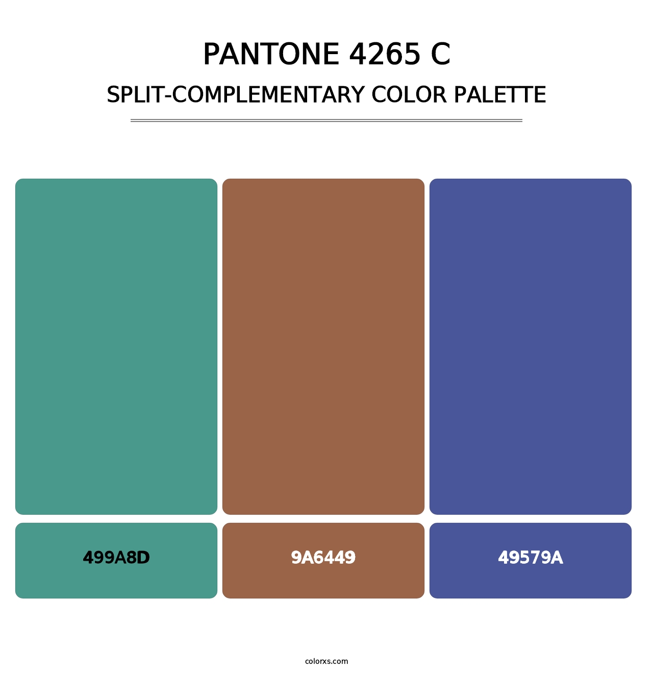 PANTONE 4265 C - Split-Complementary Color Palette