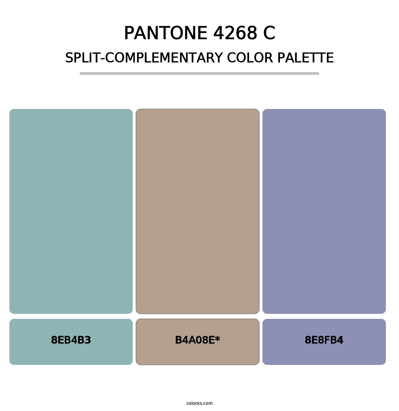 PANTONE 4268 C - Split-Complementary Color Palette