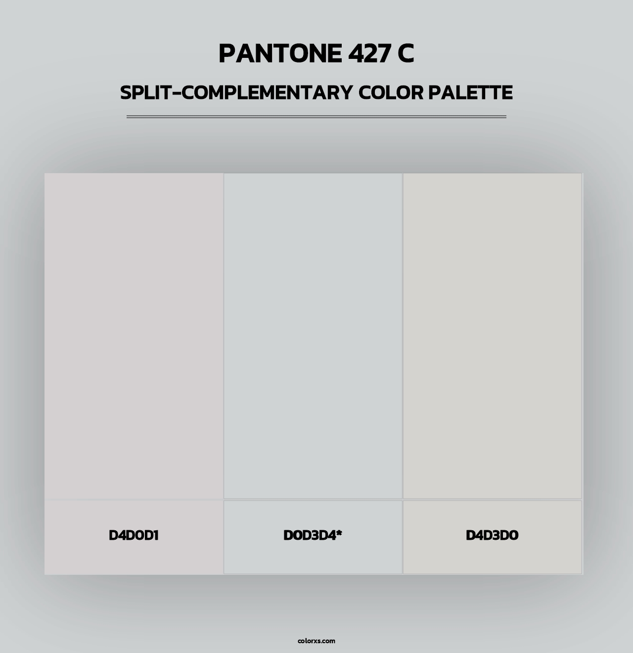PANTONE 427 C - Split-Complementary Color Palette