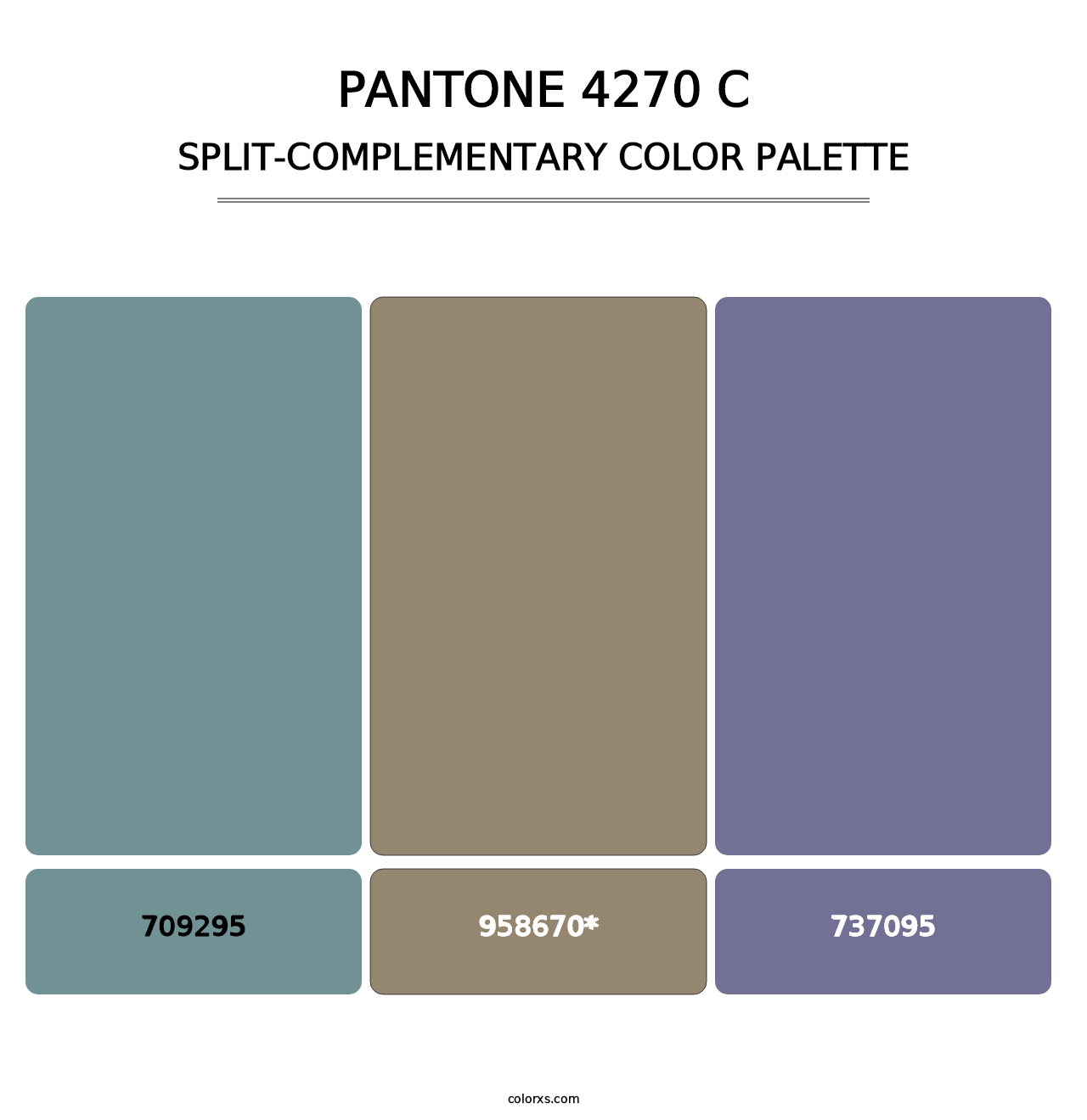 PANTONE 4270 C - Split-Complementary Color Palette