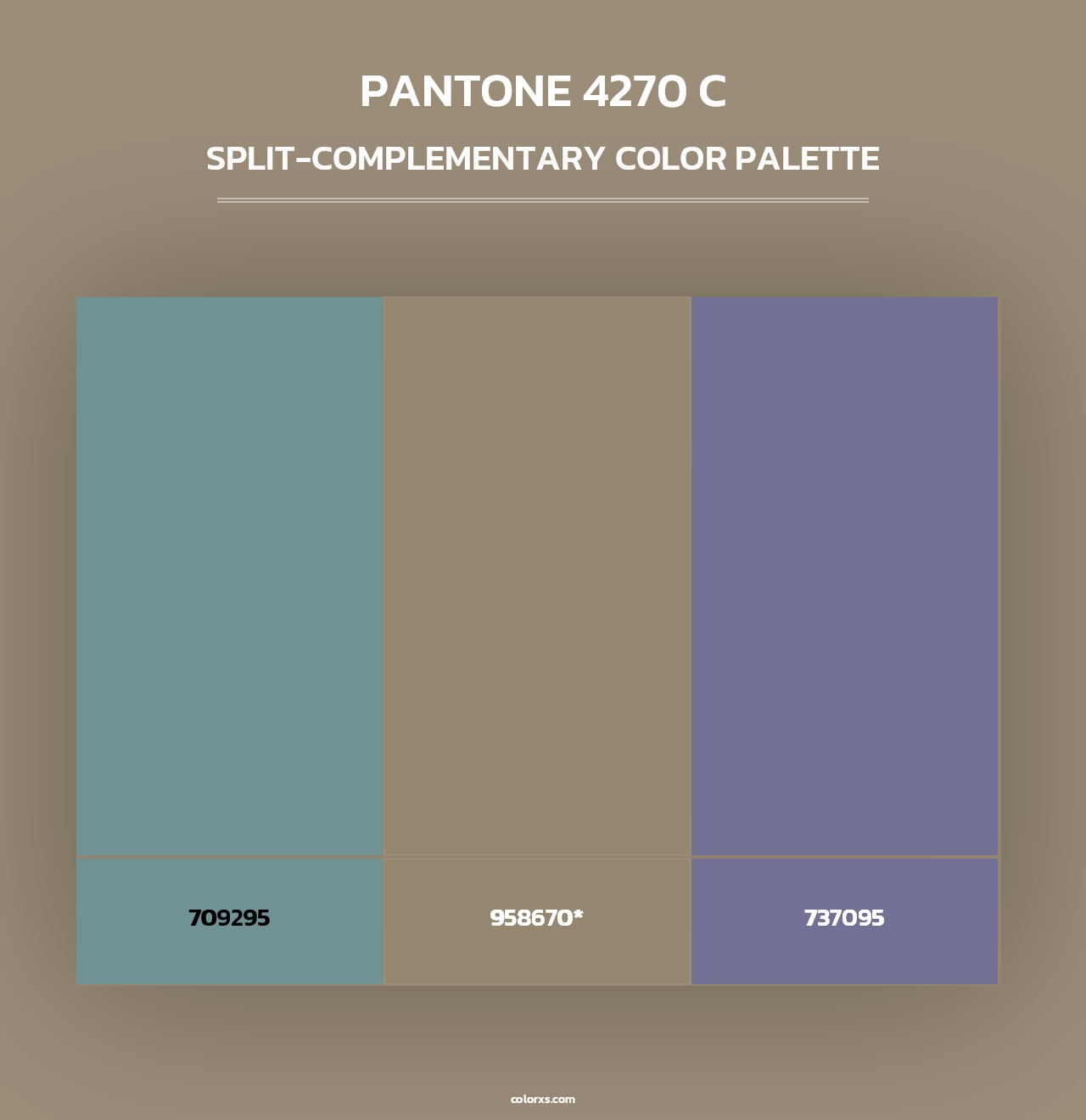 PANTONE 4270 C - Split-Complementary Color Palette
