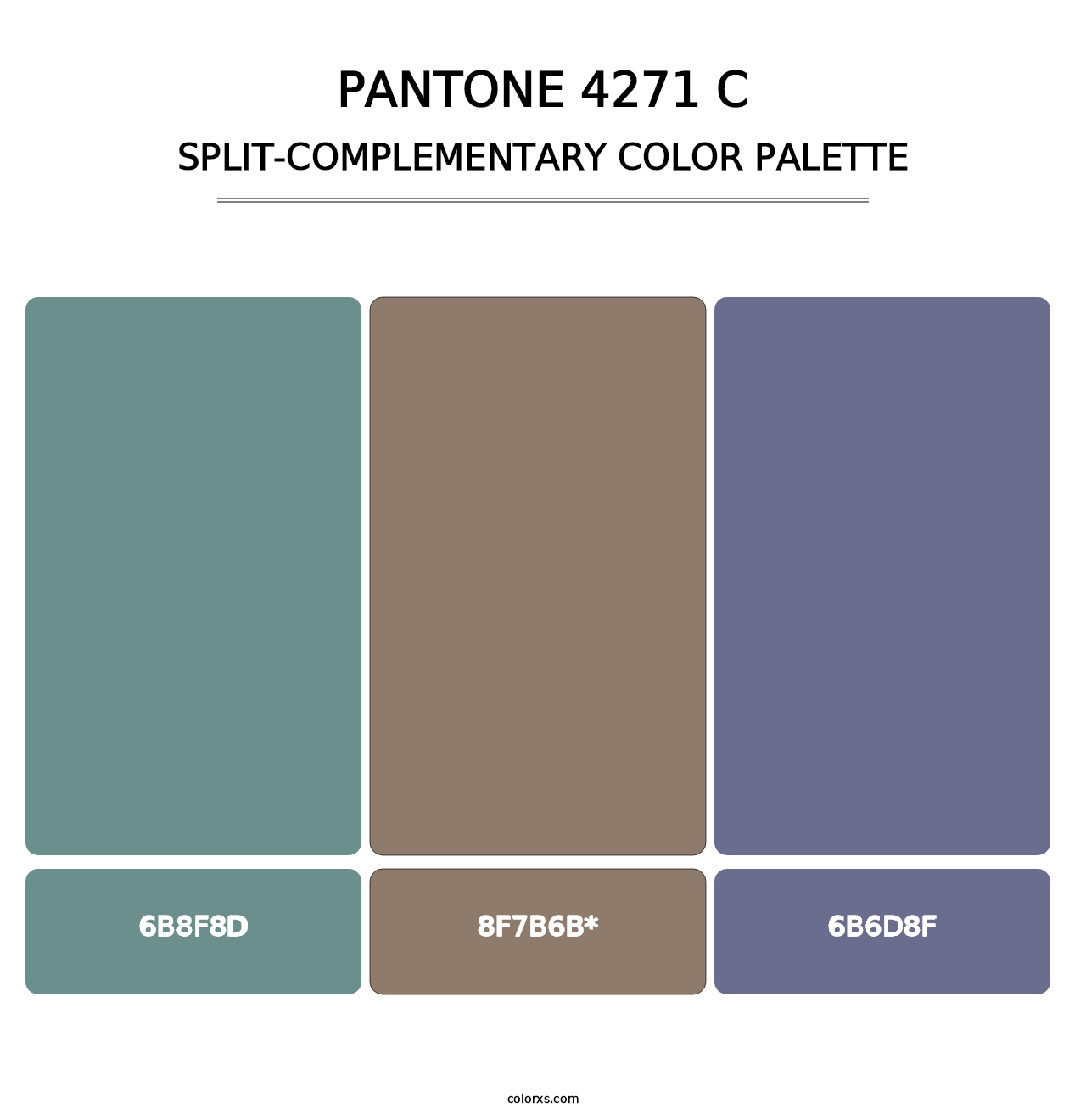 PANTONE 4271 C - Split-Complementary Color Palette