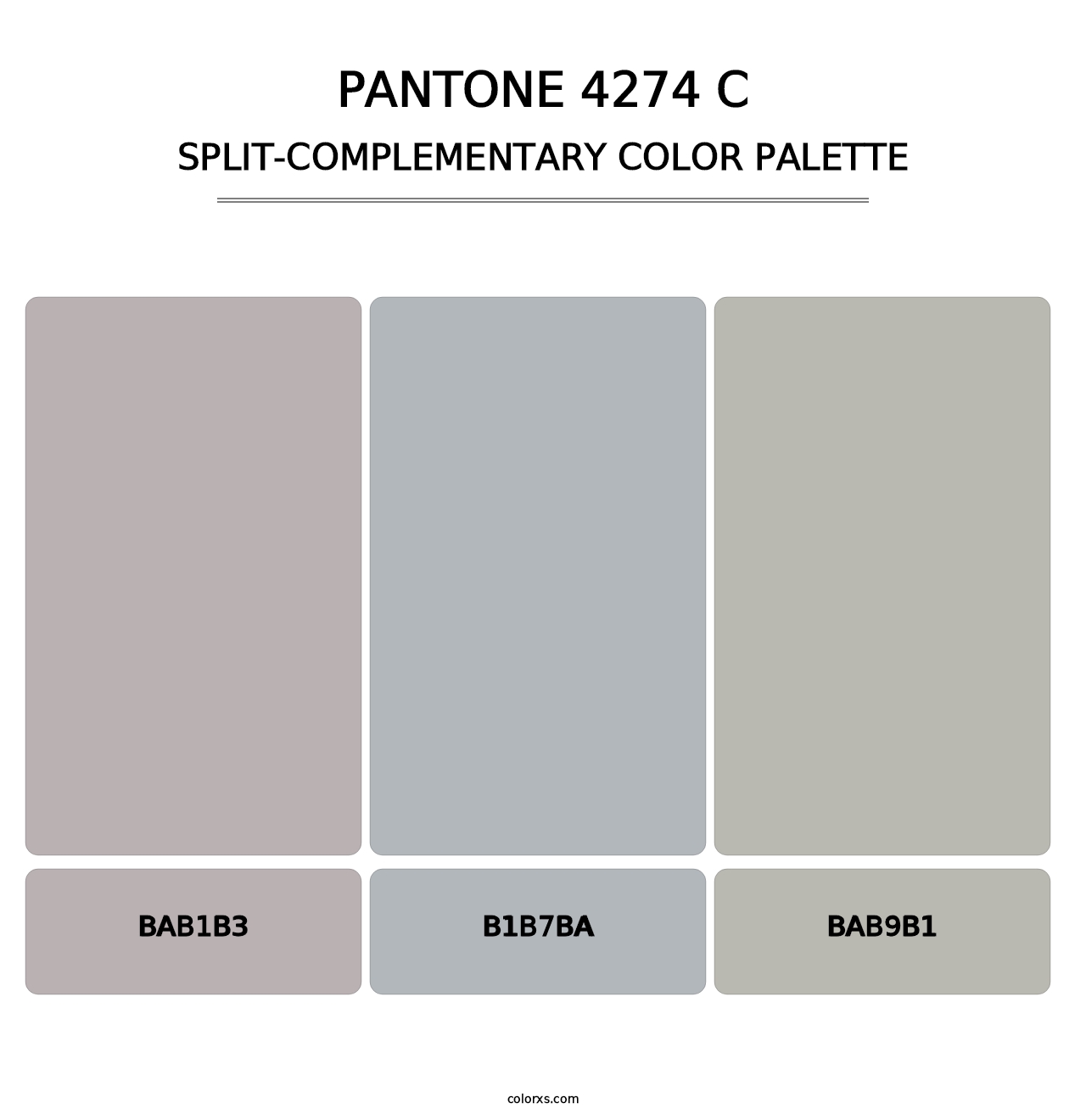 PANTONE 4274 C - Split-Complementary Color Palette