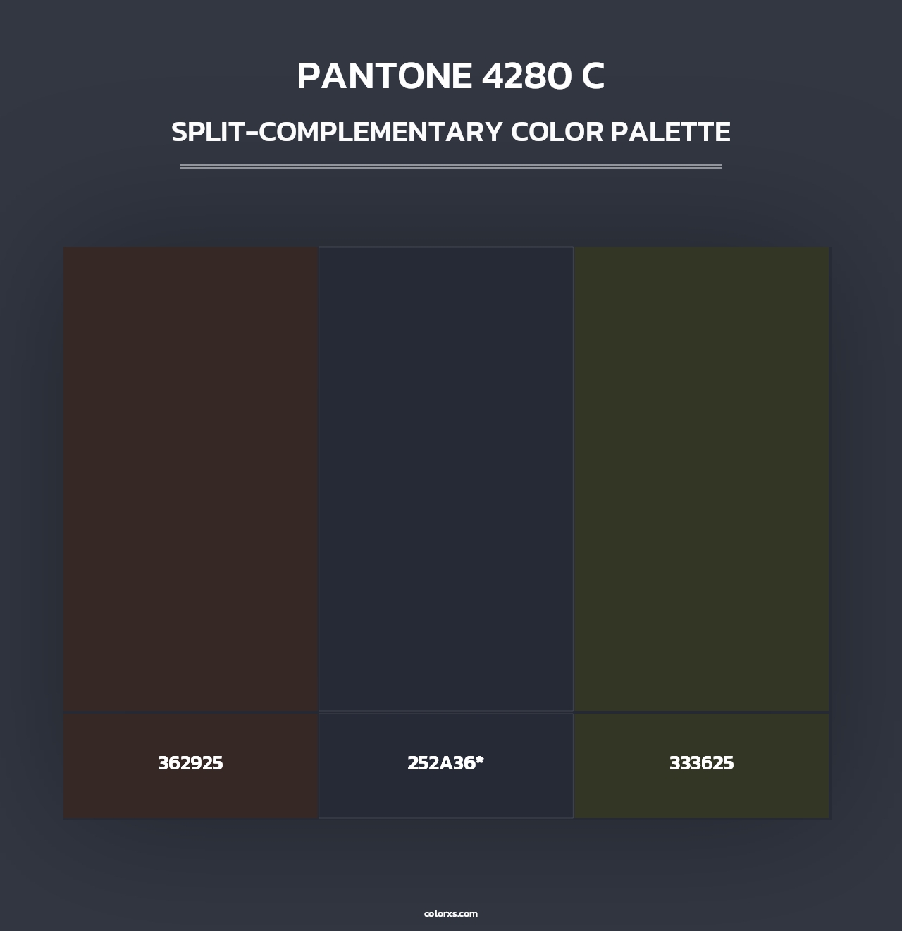 PANTONE 4280 C - Split-Complementary Color Palette