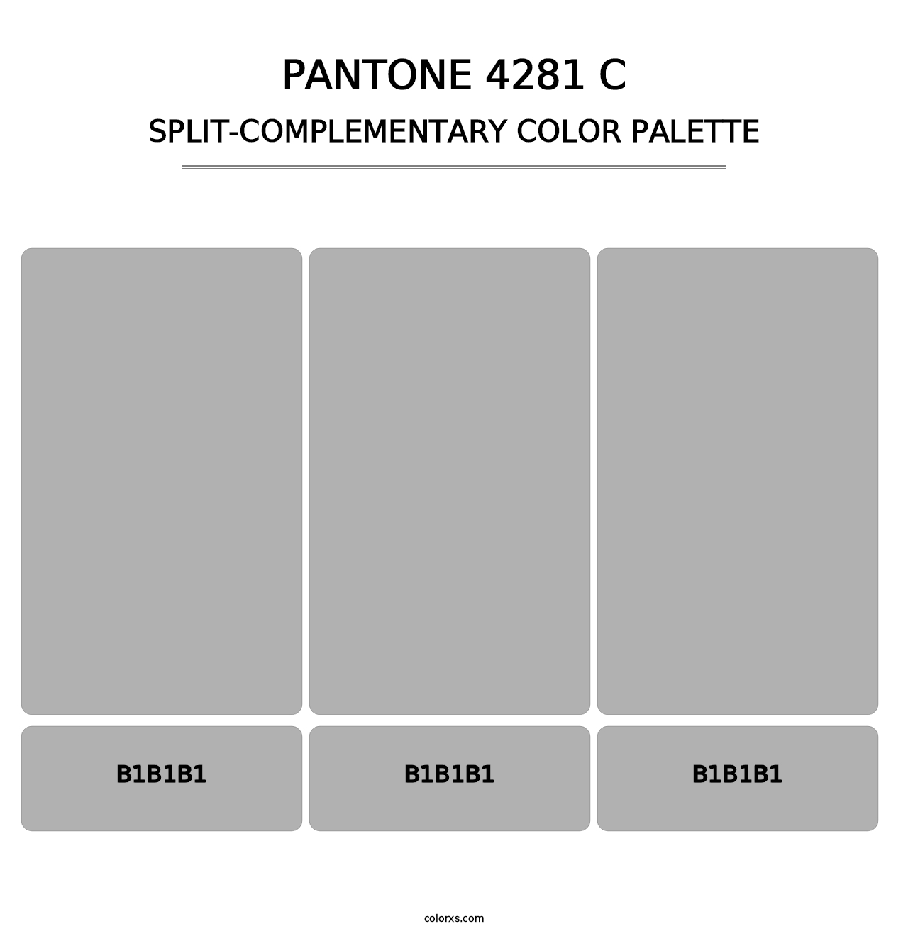 PANTONE 4281 C - Split-Complementary Color Palette