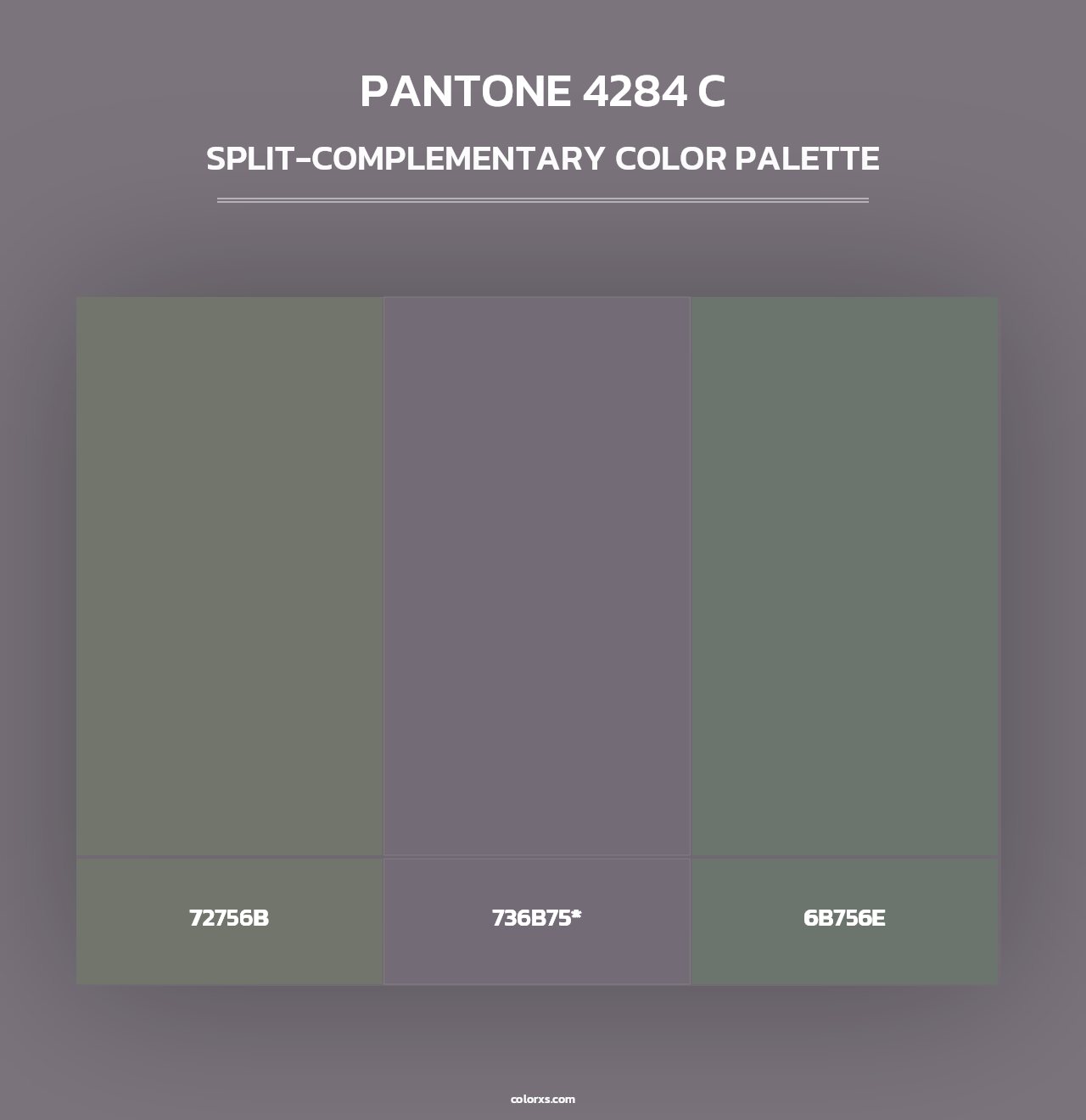 PANTONE 4284 C - Split-Complementary Color Palette