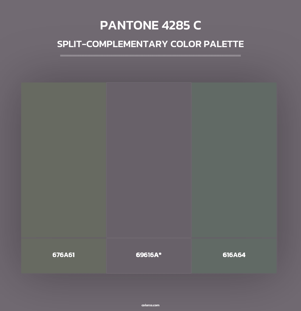 PANTONE 4285 C - Split-Complementary Color Palette