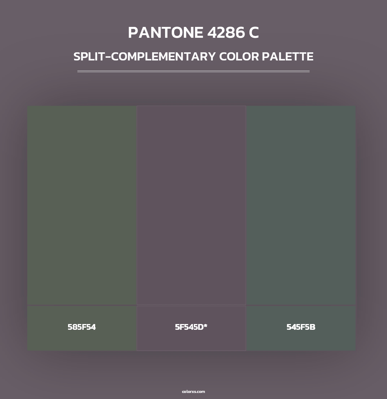 PANTONE 4286 C - Split-Complementary Color Palette