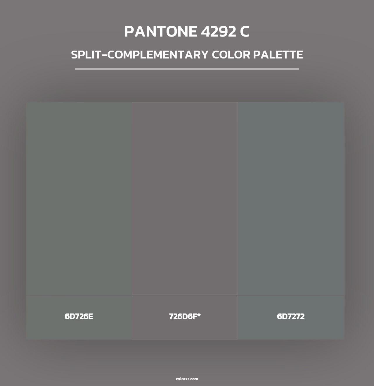 PANTONE 4292 C - Split-Complementary Color Palette