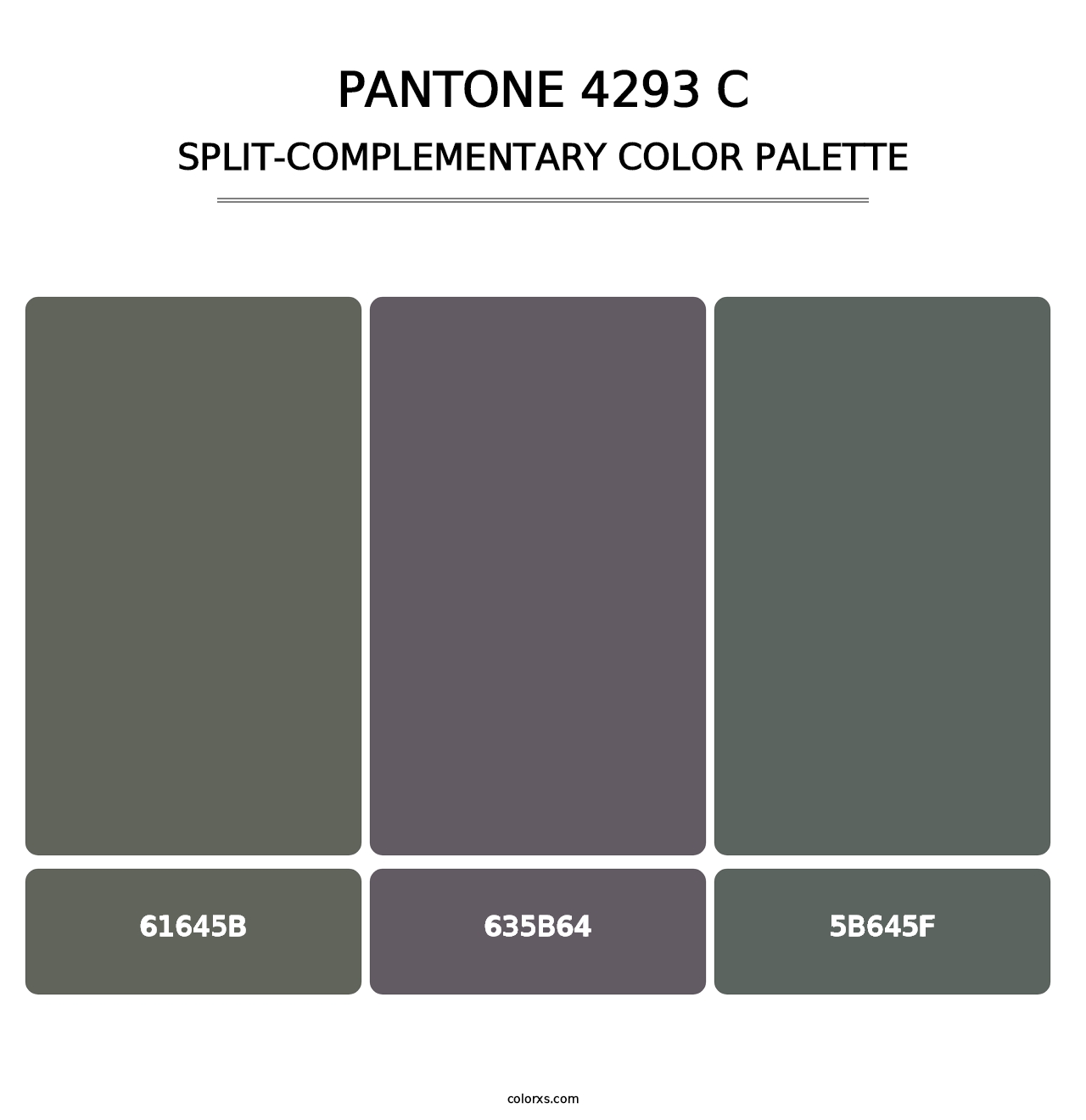 PANTONE 4293 C - Split-Complementary Color Palette