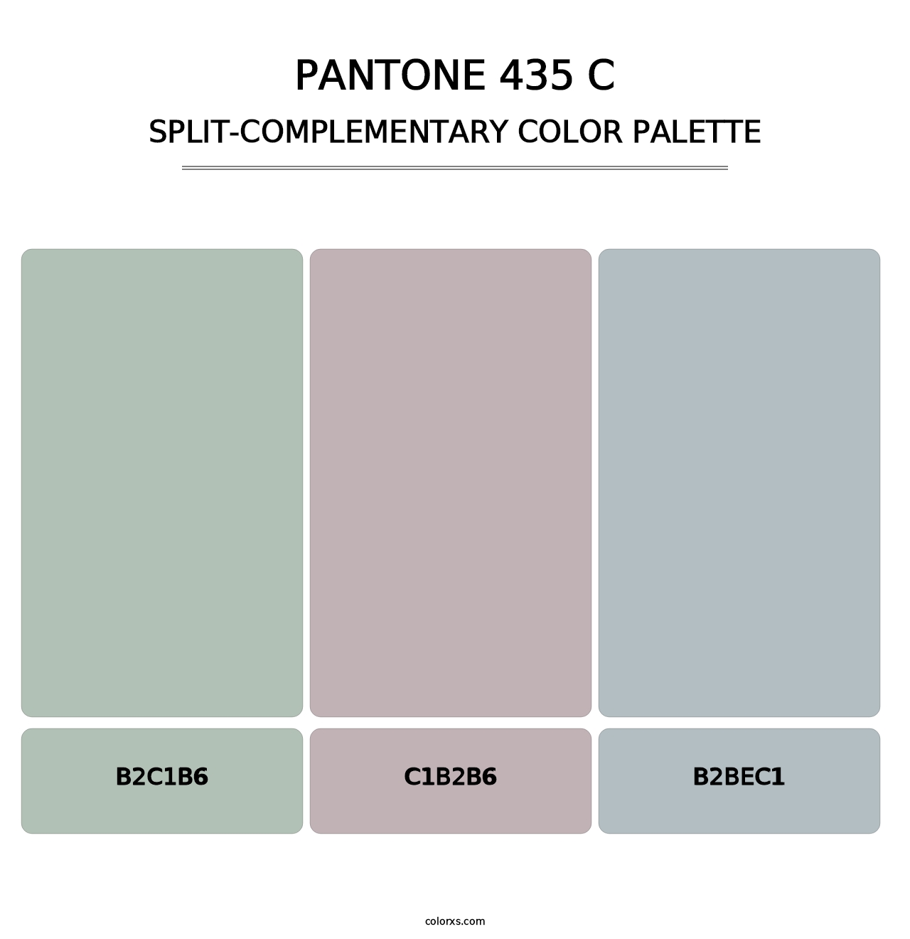 PANTONE 435 C - Split-Complementary Color Palette