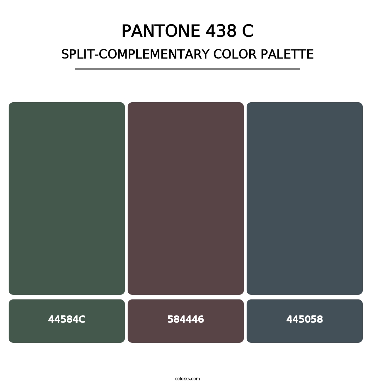 PANTONE 438 C - Split-Complementary Color Palette
