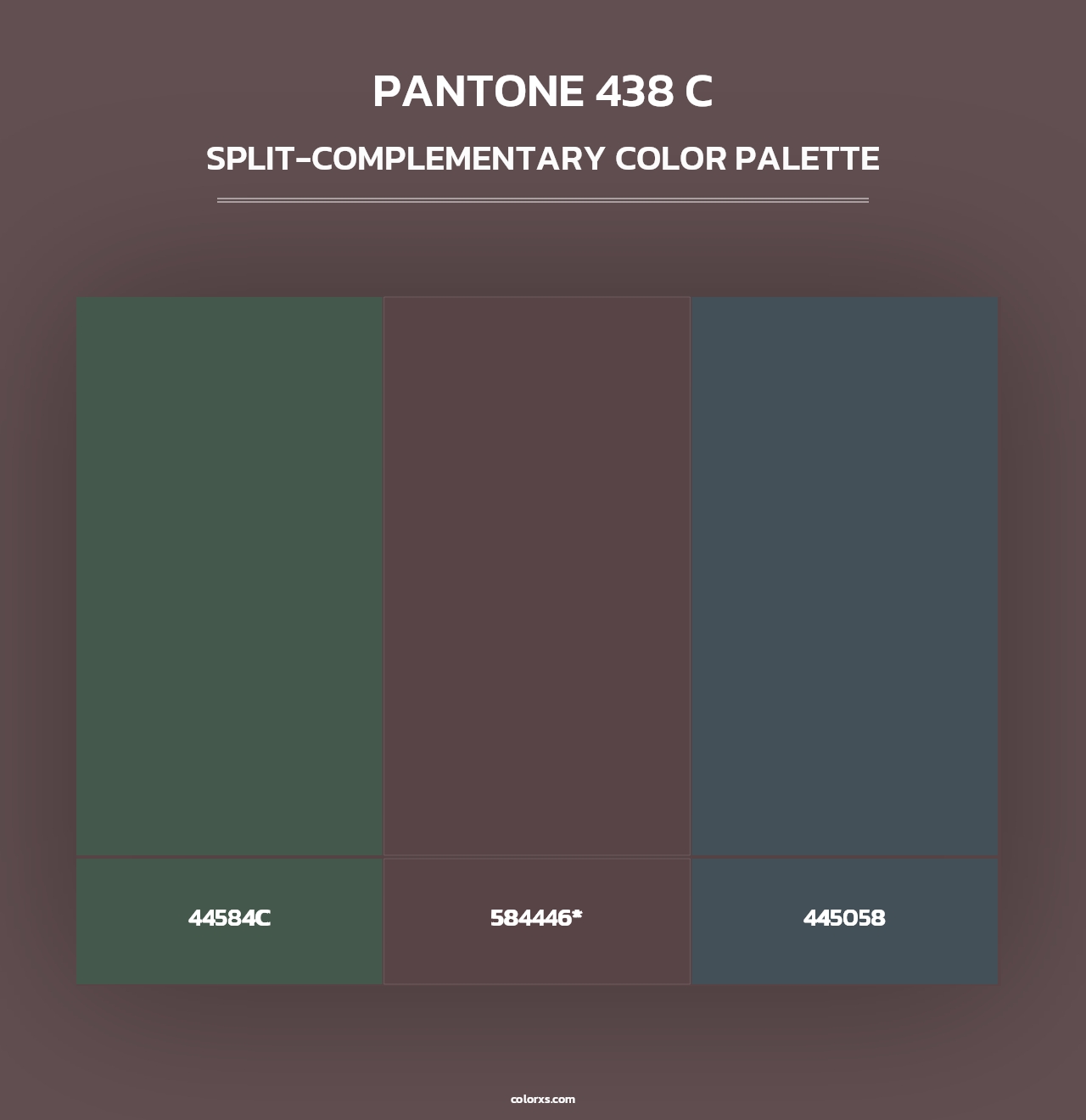 PANTONE 438 C - Split-Complementary Color Palette