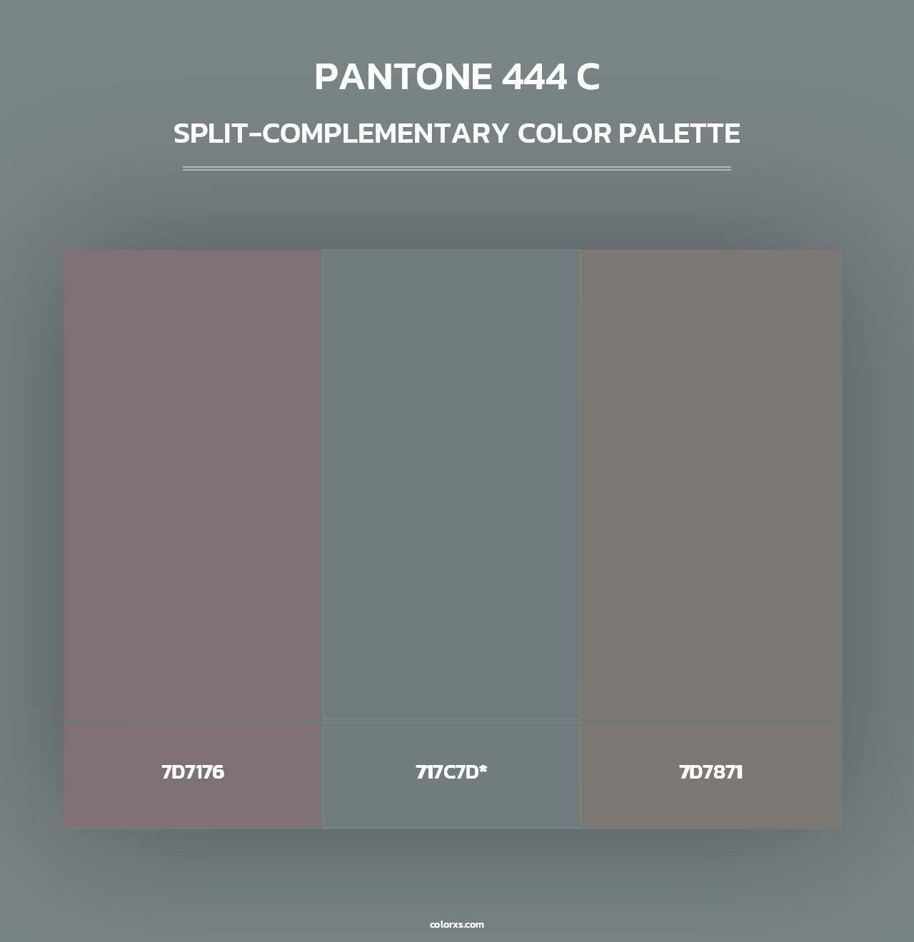 PANTONE 444 C - Split-Complementary Color Palette