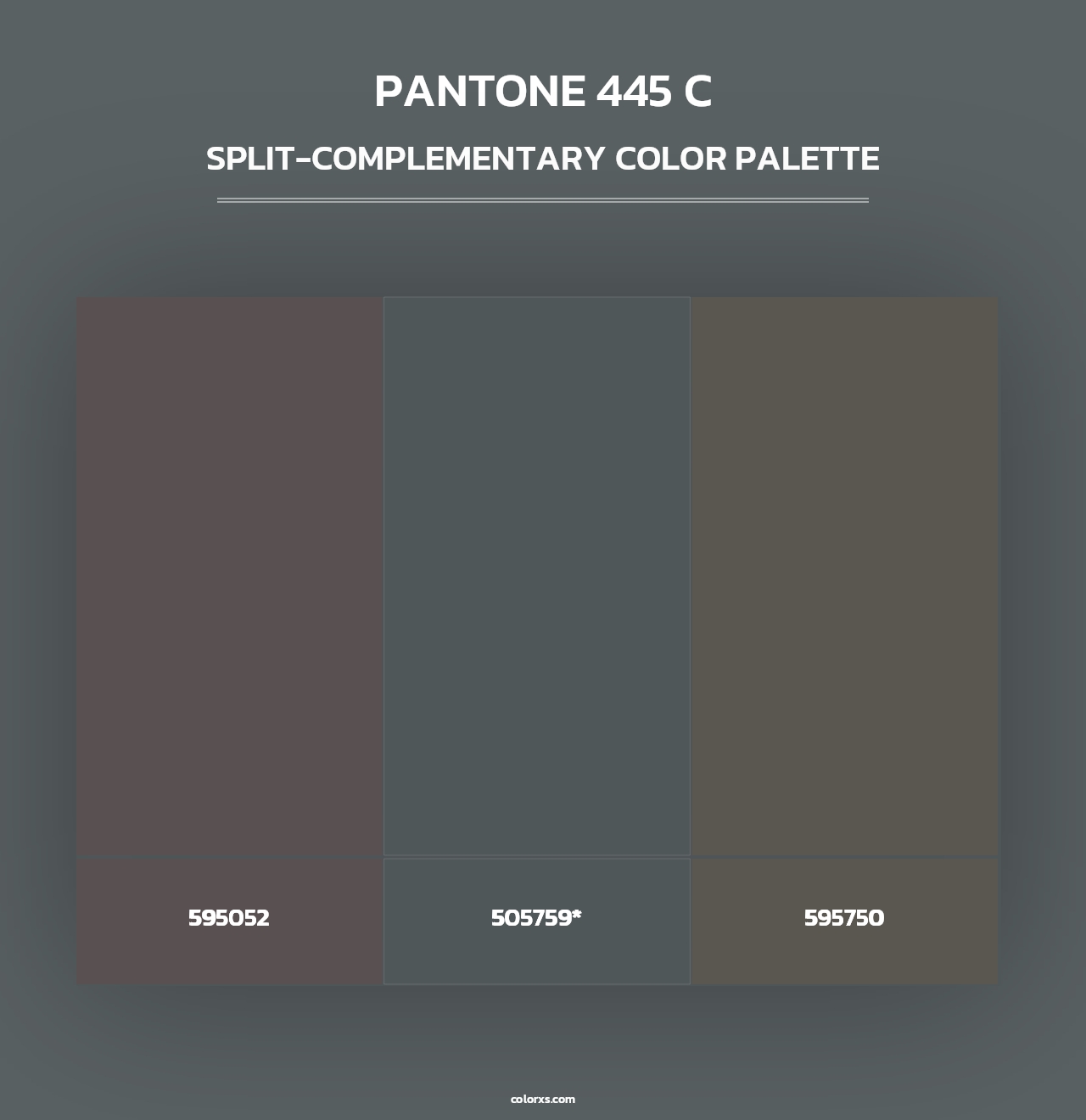 PANTONE 445 C - Split-Complementary Color Palette