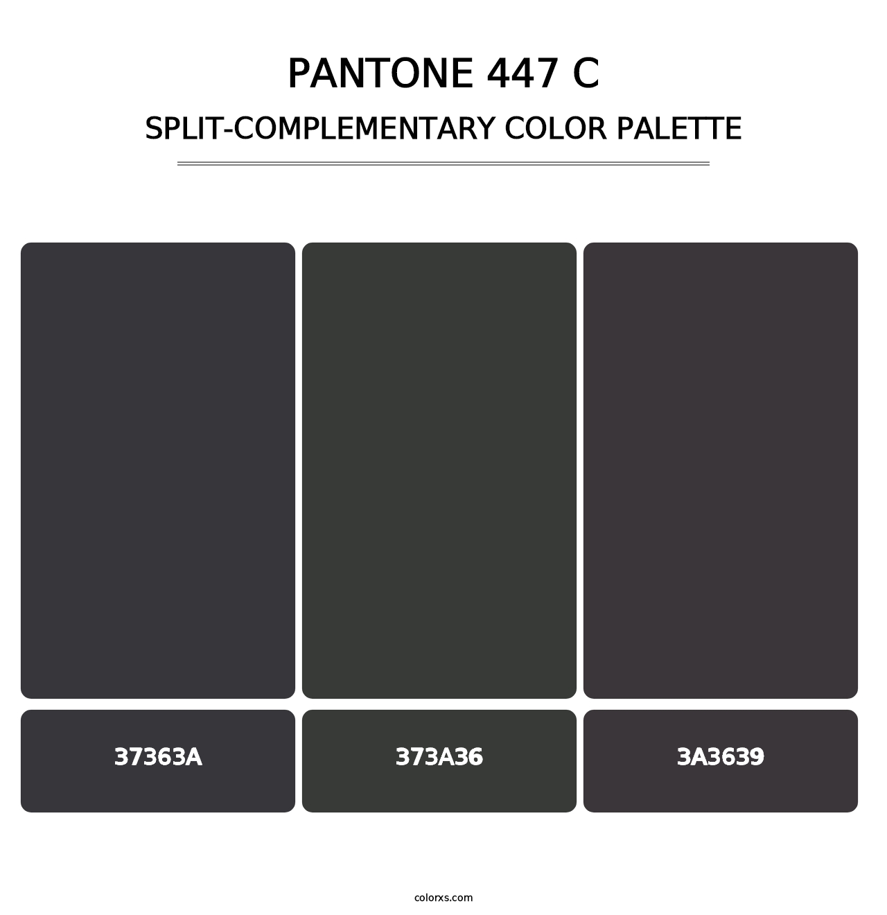 PANTONE 447 C - Split-Complementary Color Palette