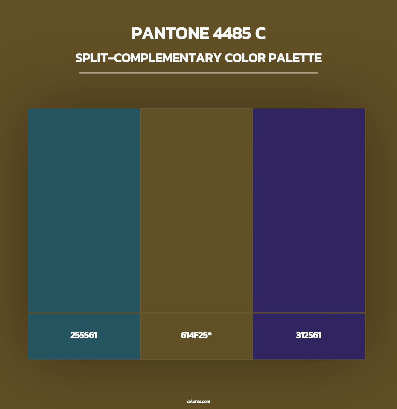 PANTONE 4485 C - Split-Complementary Color Palette