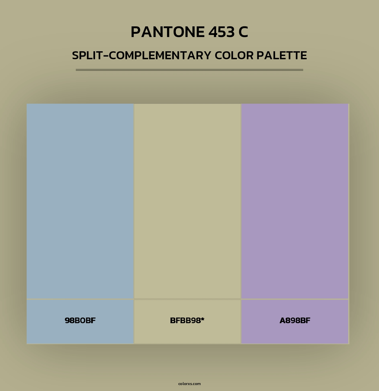 PANTONE 453 C - Split-Complementary Color Palette