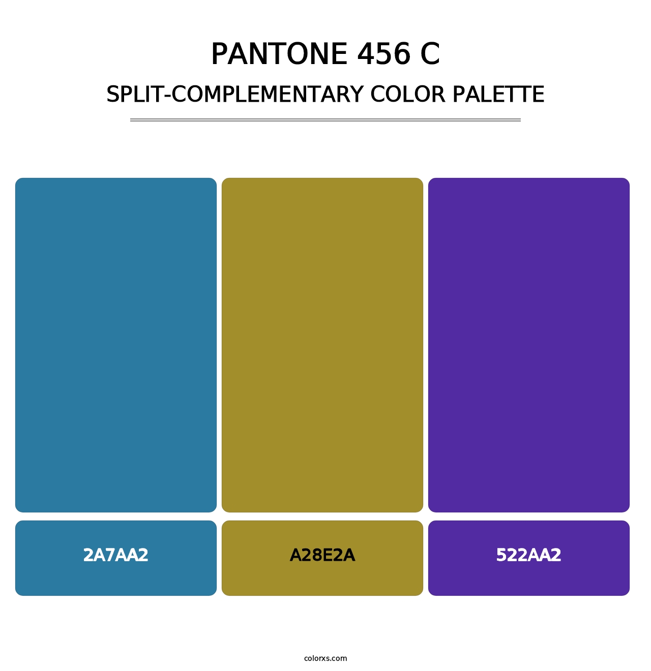 PANTONE 456 C - Split-Complementary Color Palette