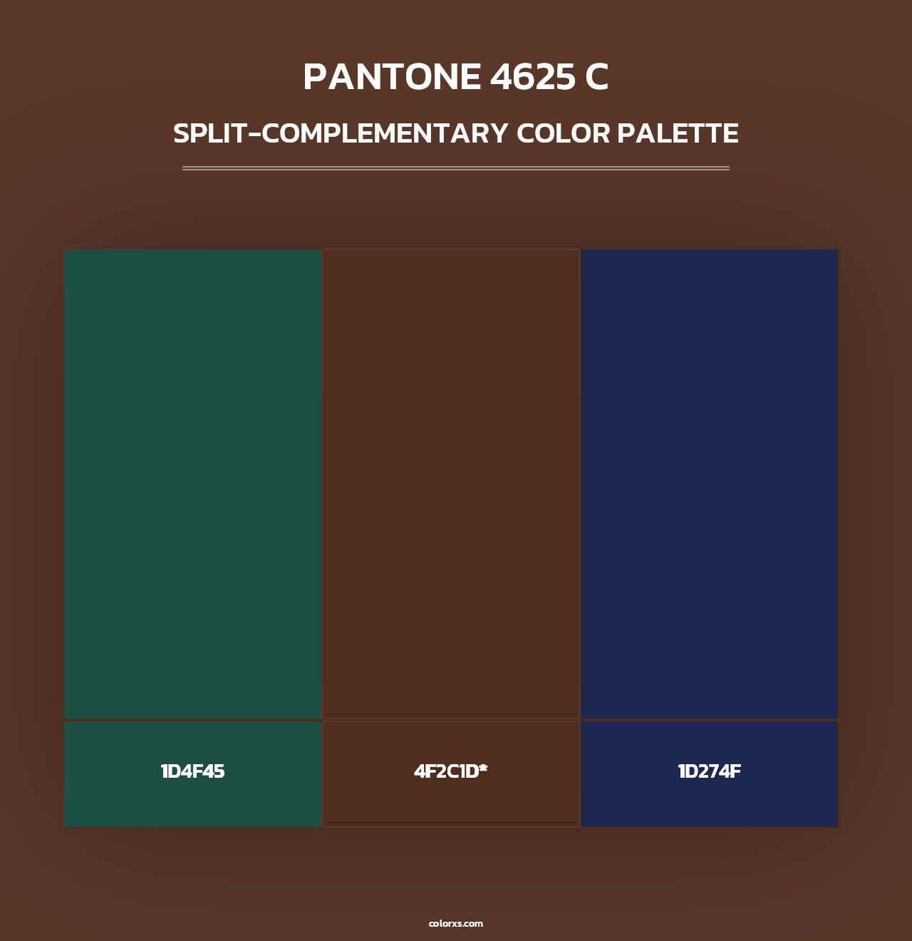 PANTONE 4625 C - Split-Complementary Color Palette