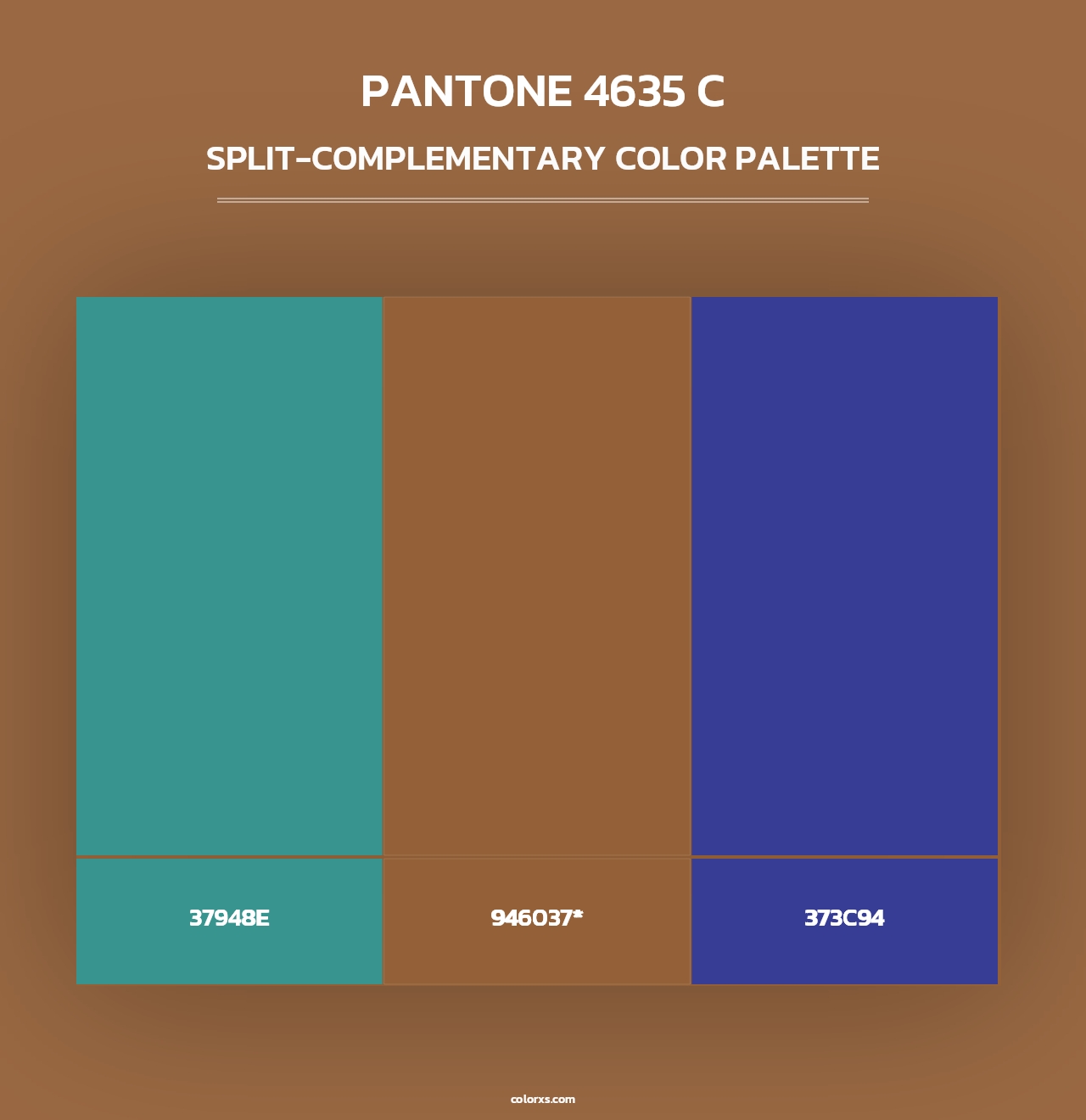 PANTONE 4635 C - Split-Complementary Color Palette