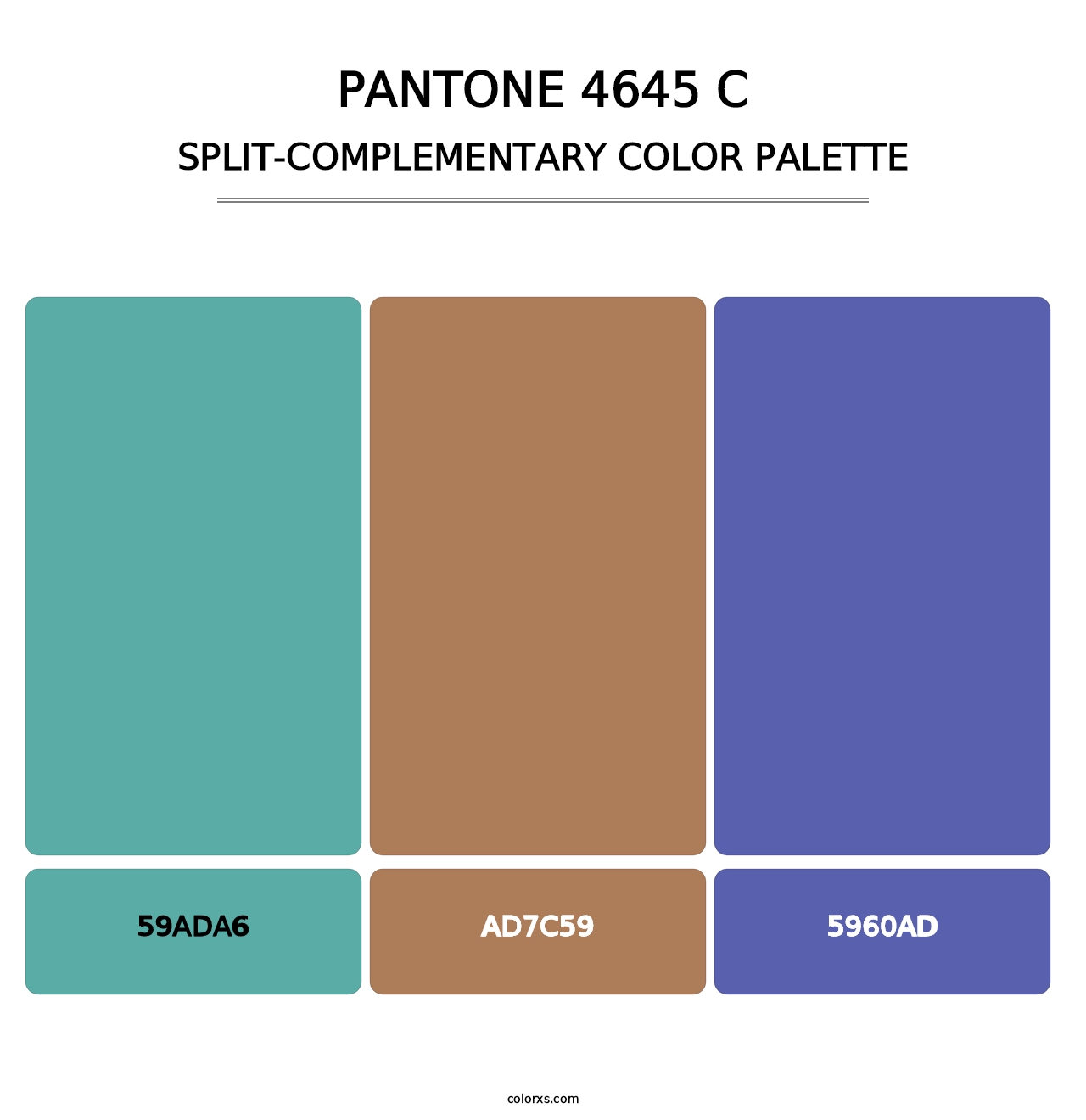 PANTONE 4645 C - Split-Complementary Color Palette